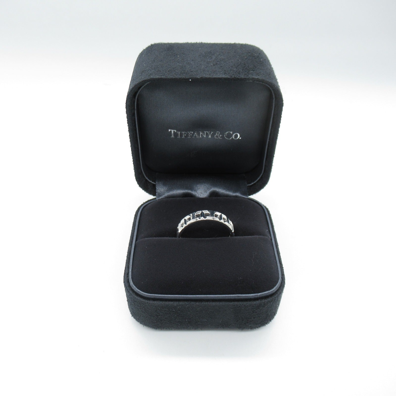 TIFFANY＆CO 18K白金T True Wide Ring戒指US#10