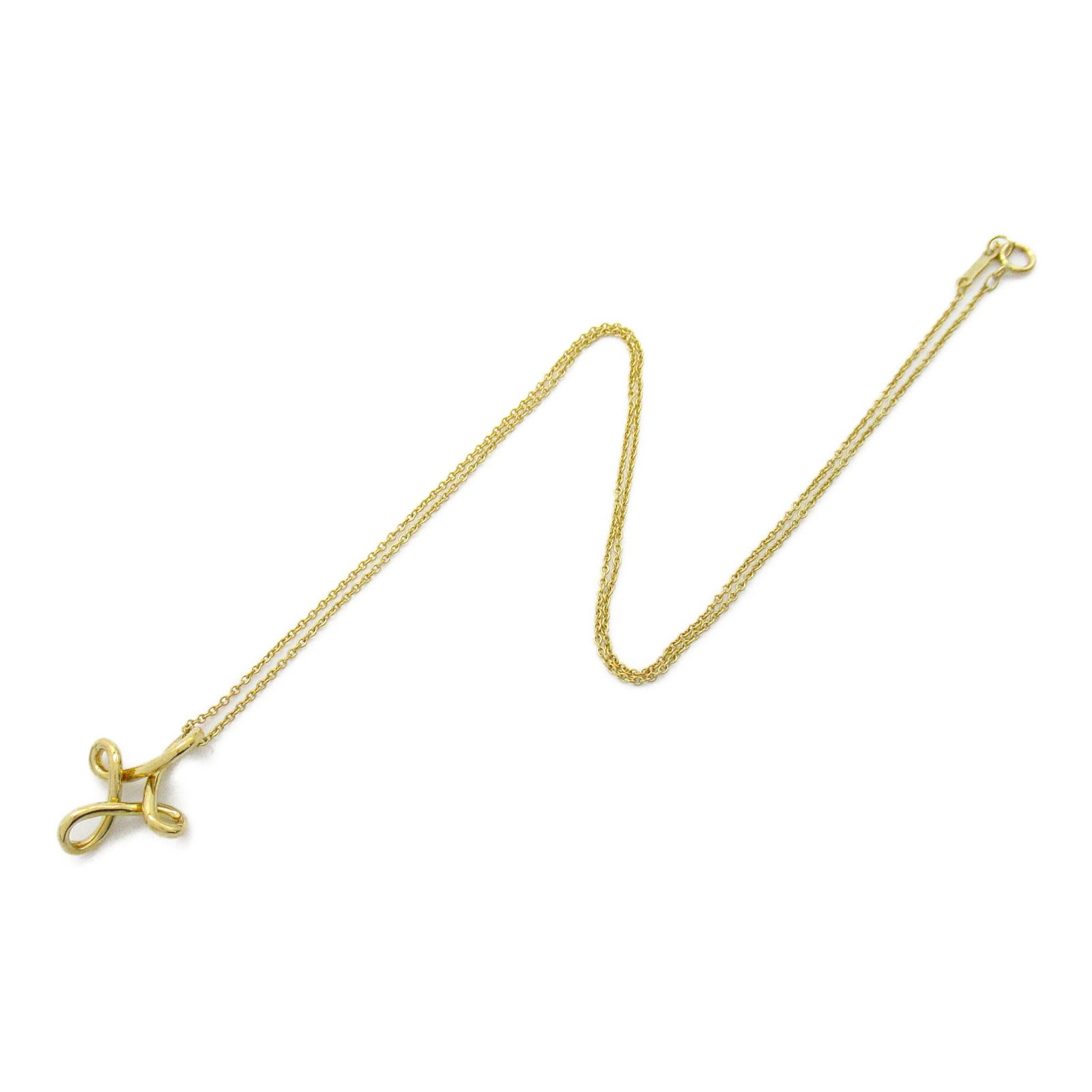 TIFFANY＆CO 18K黃金Infinity Cross Pendant/Necklace項鍊