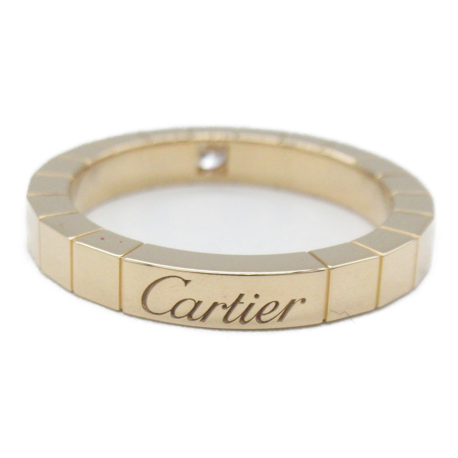 CARTIER 18K黃金Lanieres 1P Diamond鑽石戒指Cartier#52/US#6