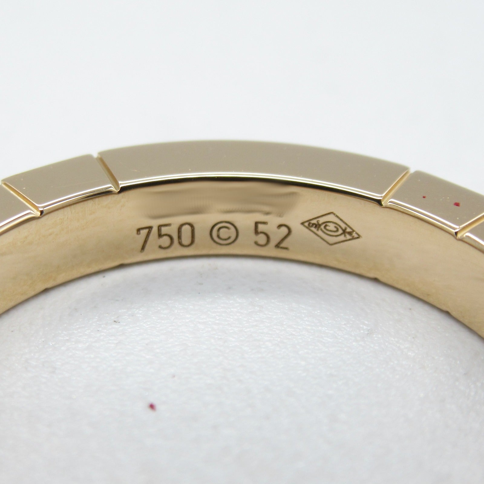 CARTIER 18K黃金Lanieres 1P Diamond鑽石戒指Cartier#52/US#6