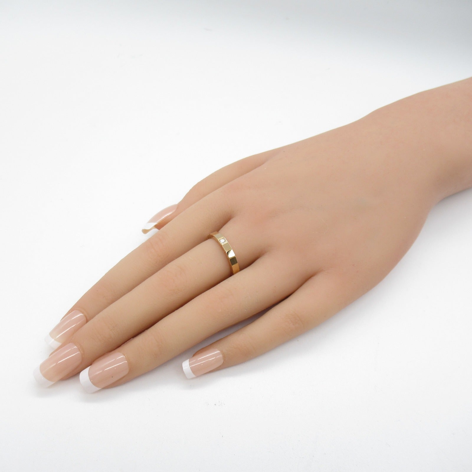 CARTIER 18K黃金Lanieres 1P Diamond鑽石戒指Cartier#52/US#6