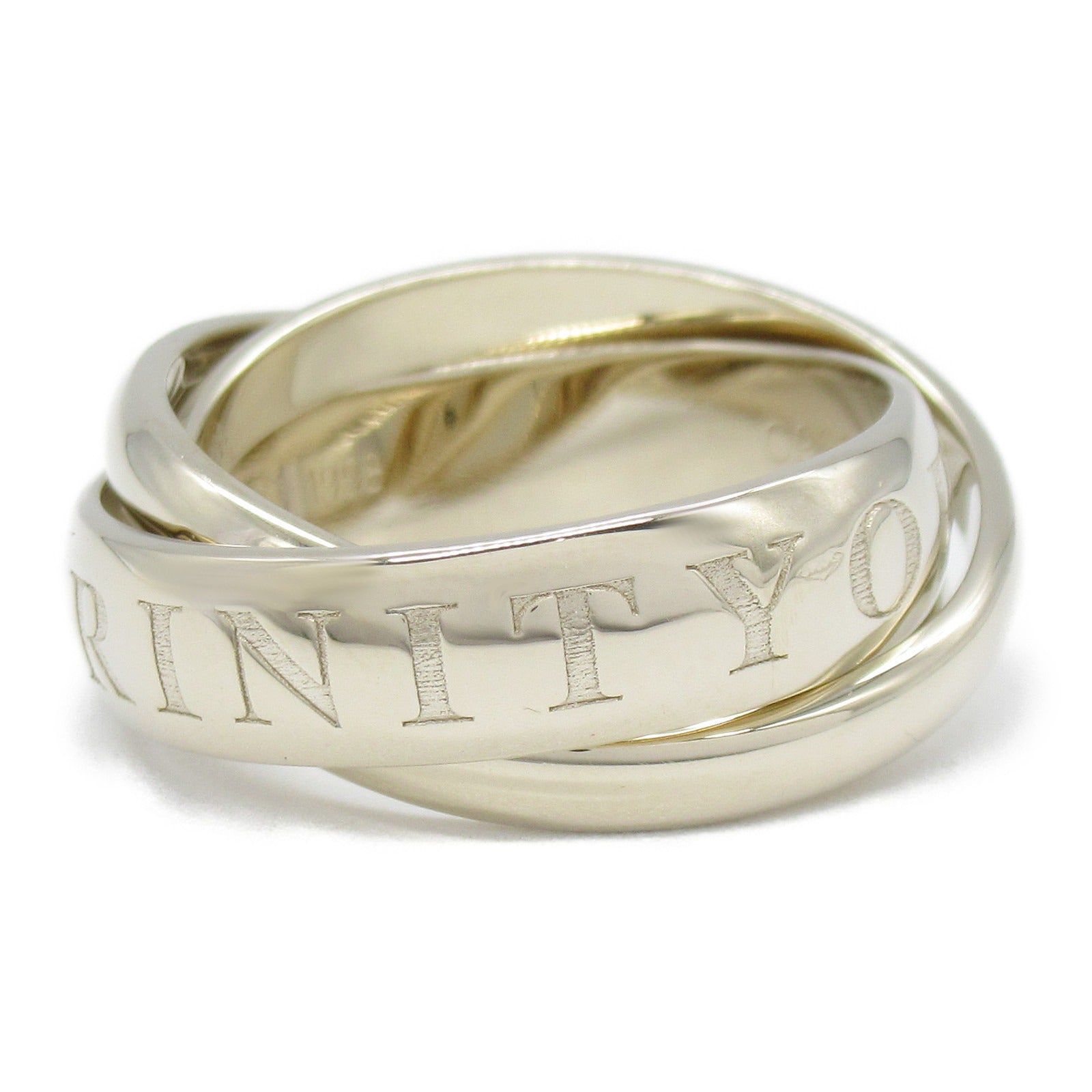 CARTIER 18K白金Trinity 1998 Xmas戒指Cartier#53/US#6.5