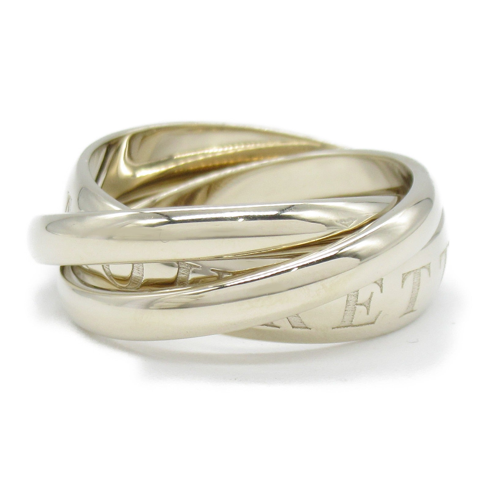 CARTIER 18K白金Trinity 1998 Xmas戒指Cartier#53/US#6.5