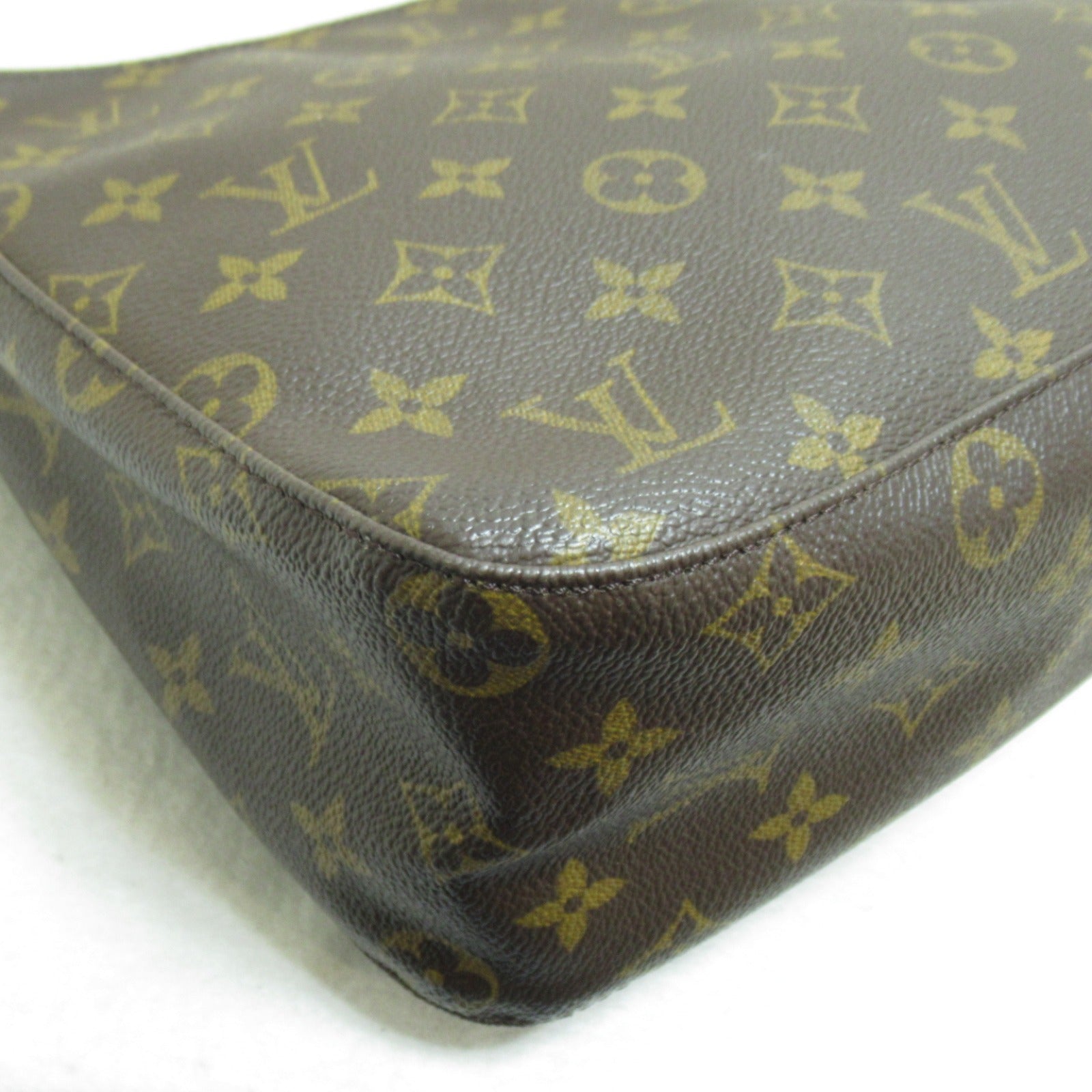 LOUIS VUITTON Monogram Looping MM金扣肩背袋啡色