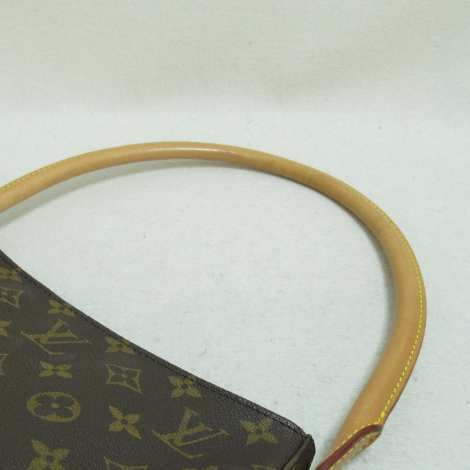 LOUIS VUITTON Monogram Looping MM金扣肩背袋啡色