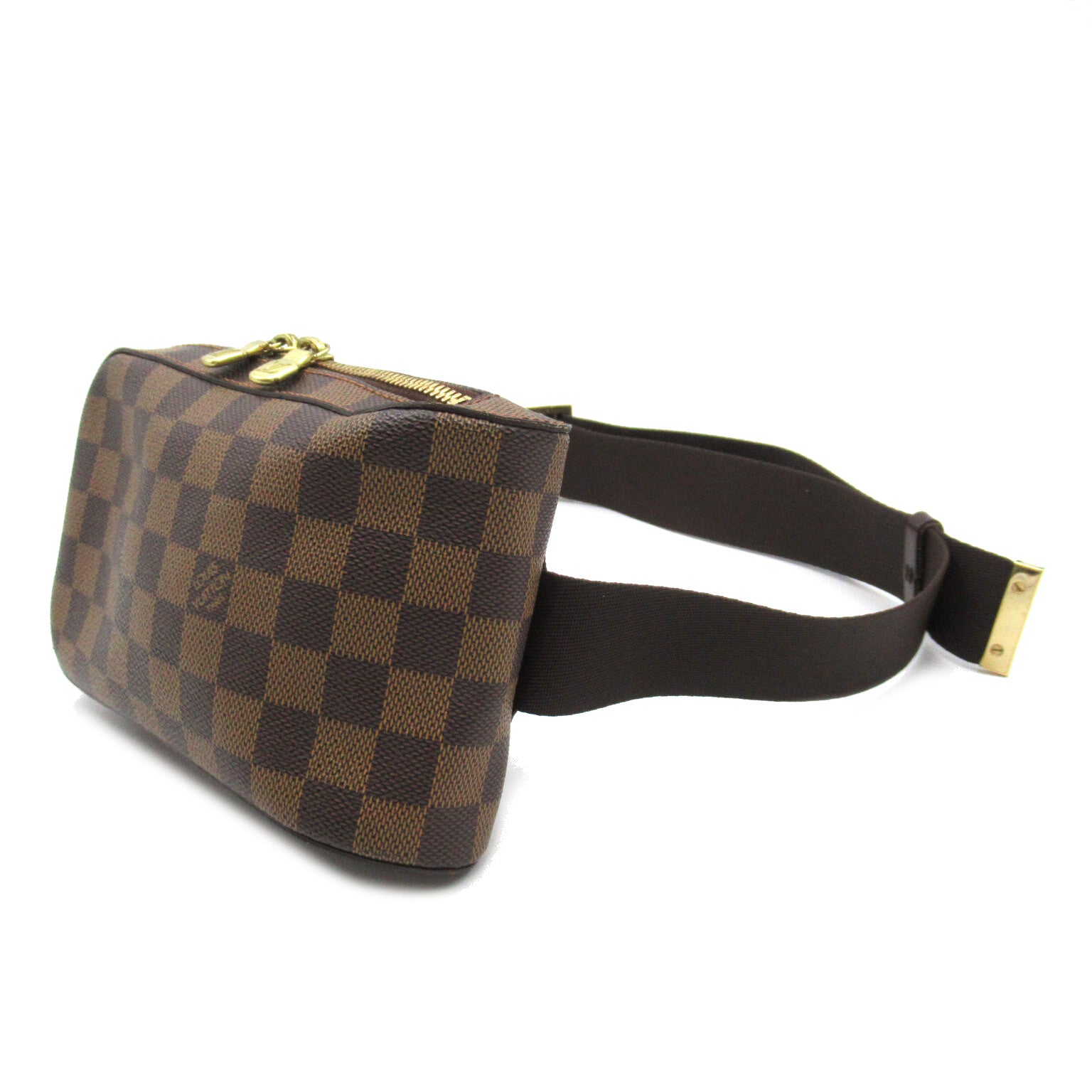 LOUIS VUITTON Damier Geronimos金扣腰包啡色