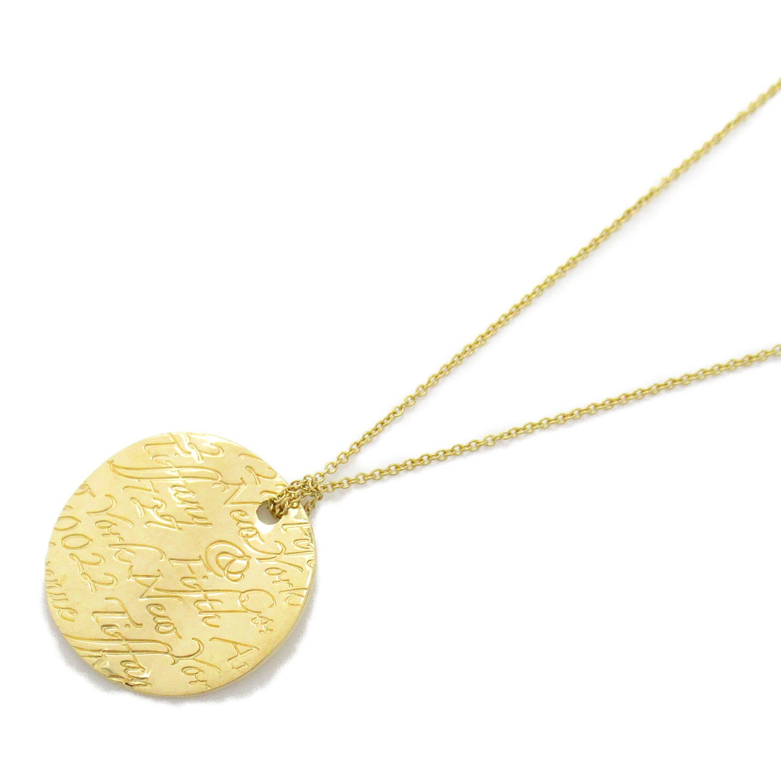 TIFFANY＆CO 18K黃金Notes Circle Necklace項鍊