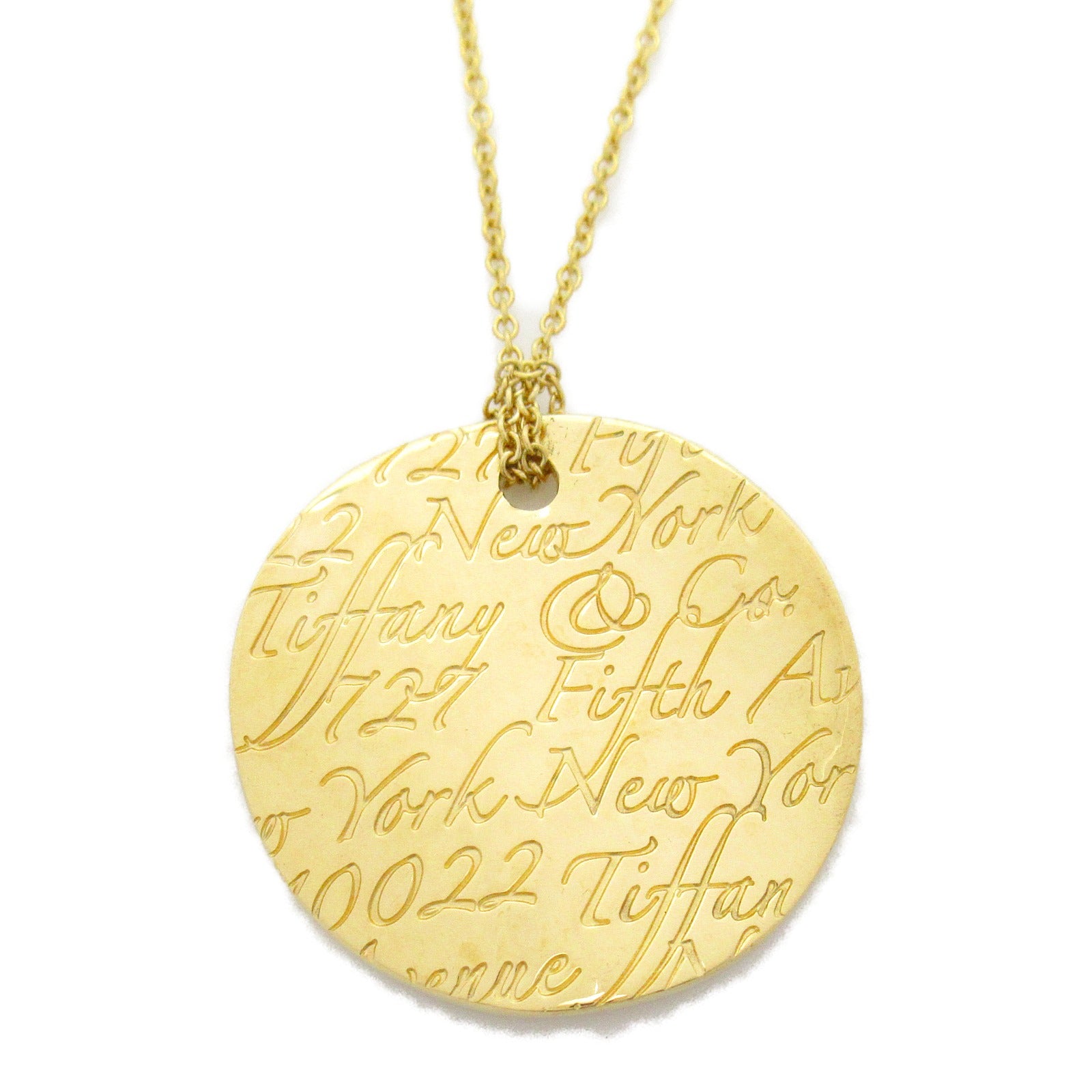 TIFFANY＆CO 18K黃金Notes Circle Necklace項鍊