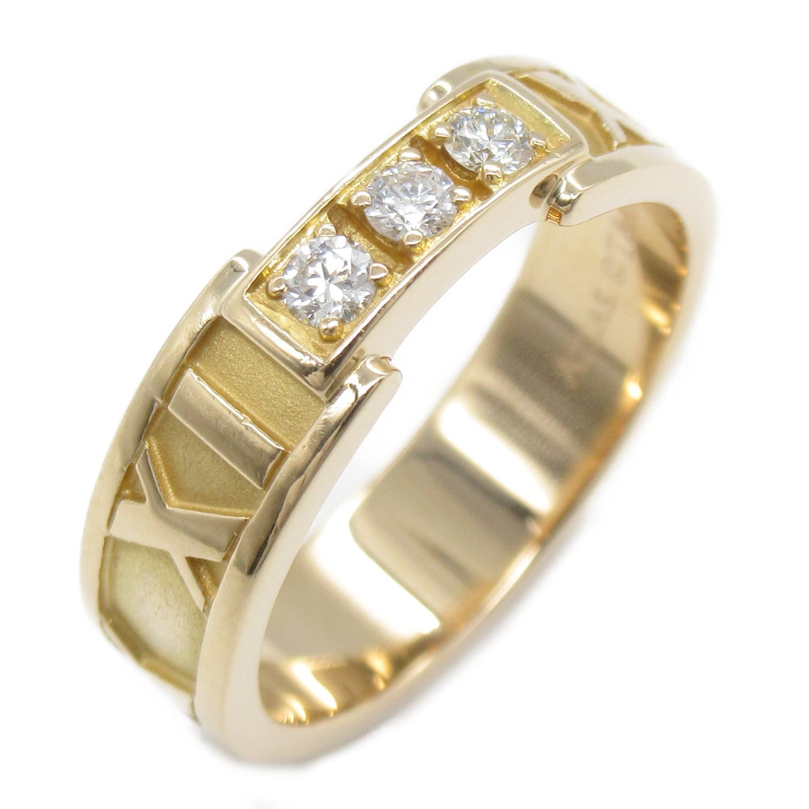 TIFFANY＆CO 18K玫瑰金Atlas 3 Diamond Ring鑽石戒指US#5.25