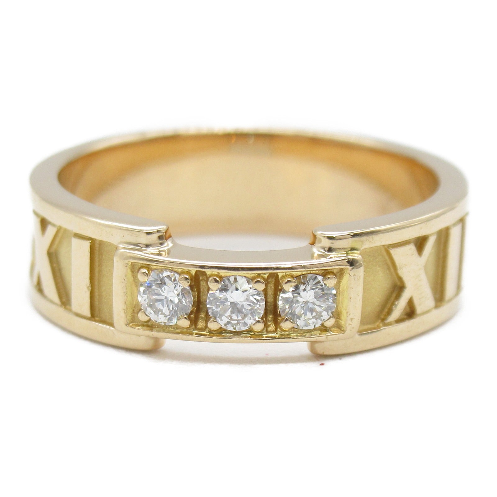 TIFFANY＆CO 18K玫瑰金Atlas 3 Diamond Ring鑽石戒指US#5.25