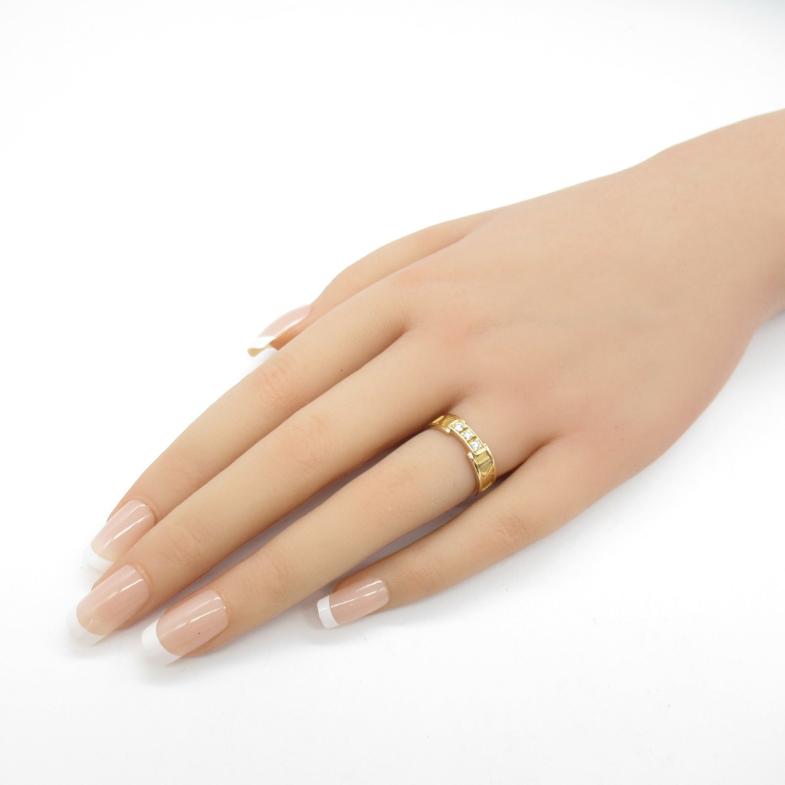 TIFFANY＆CO 18K玫瑰金Atlas 3 Diamond Ring鑽石戒指US#5.25