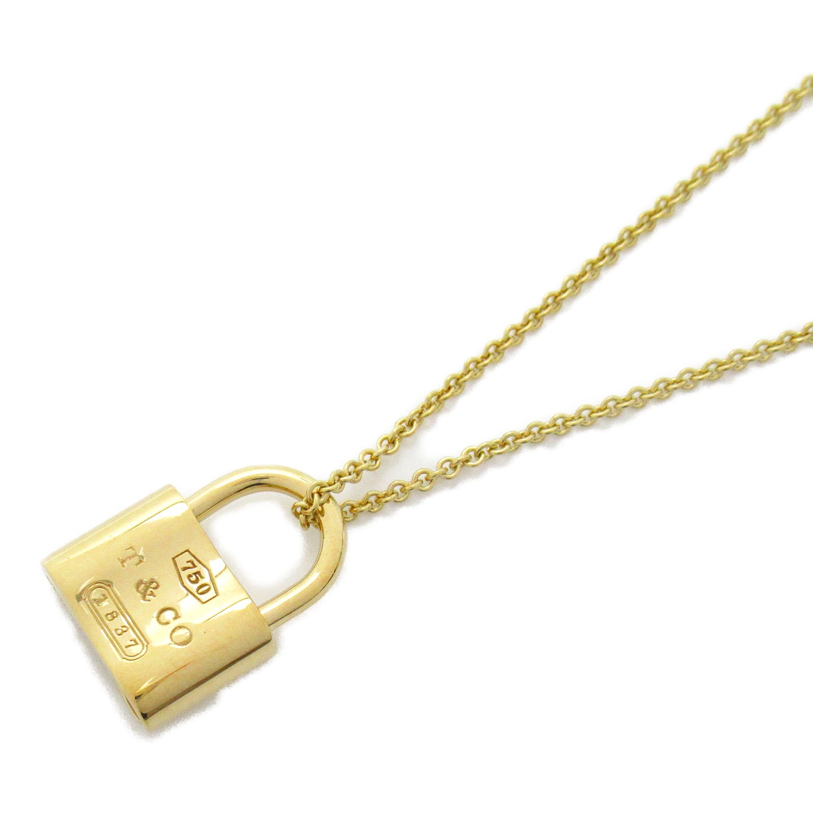 TIFFANY＆CO 18K黃金Padlock Necklace項鍊