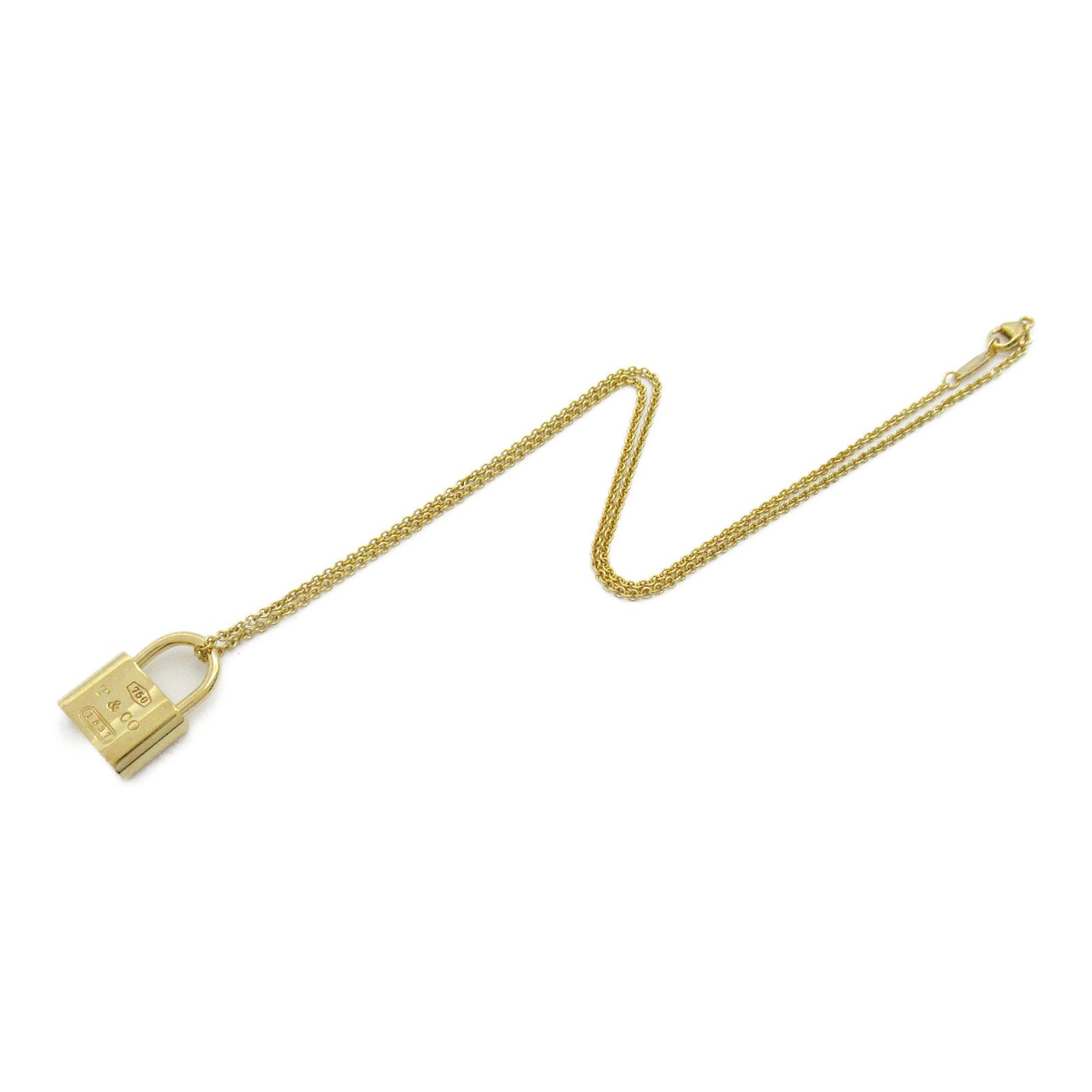 TIFFANY＆CO 18K黃金Padlock Necklace項鍊