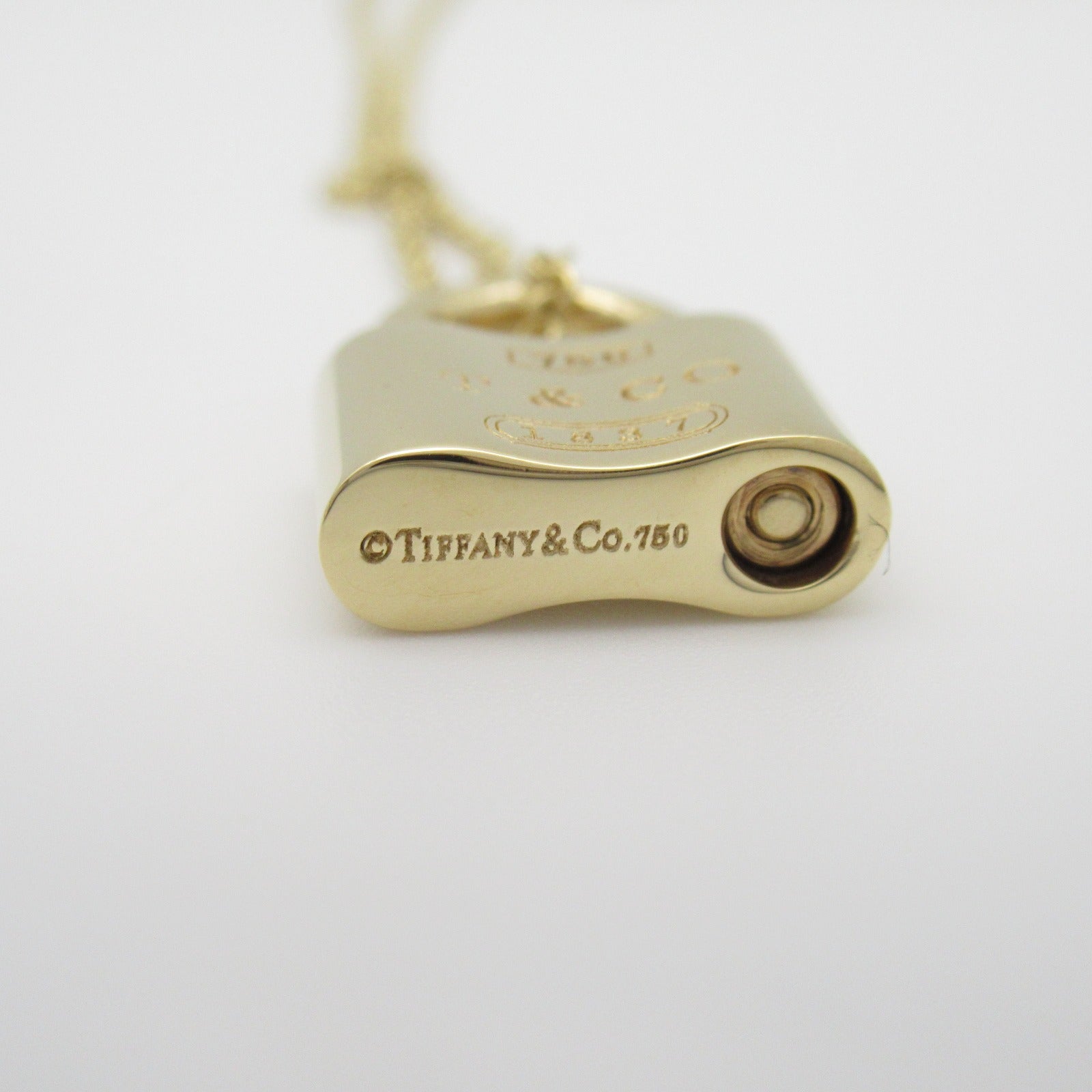 TIFFANY＆CO 18K黃金Padlock Necklace項鍊