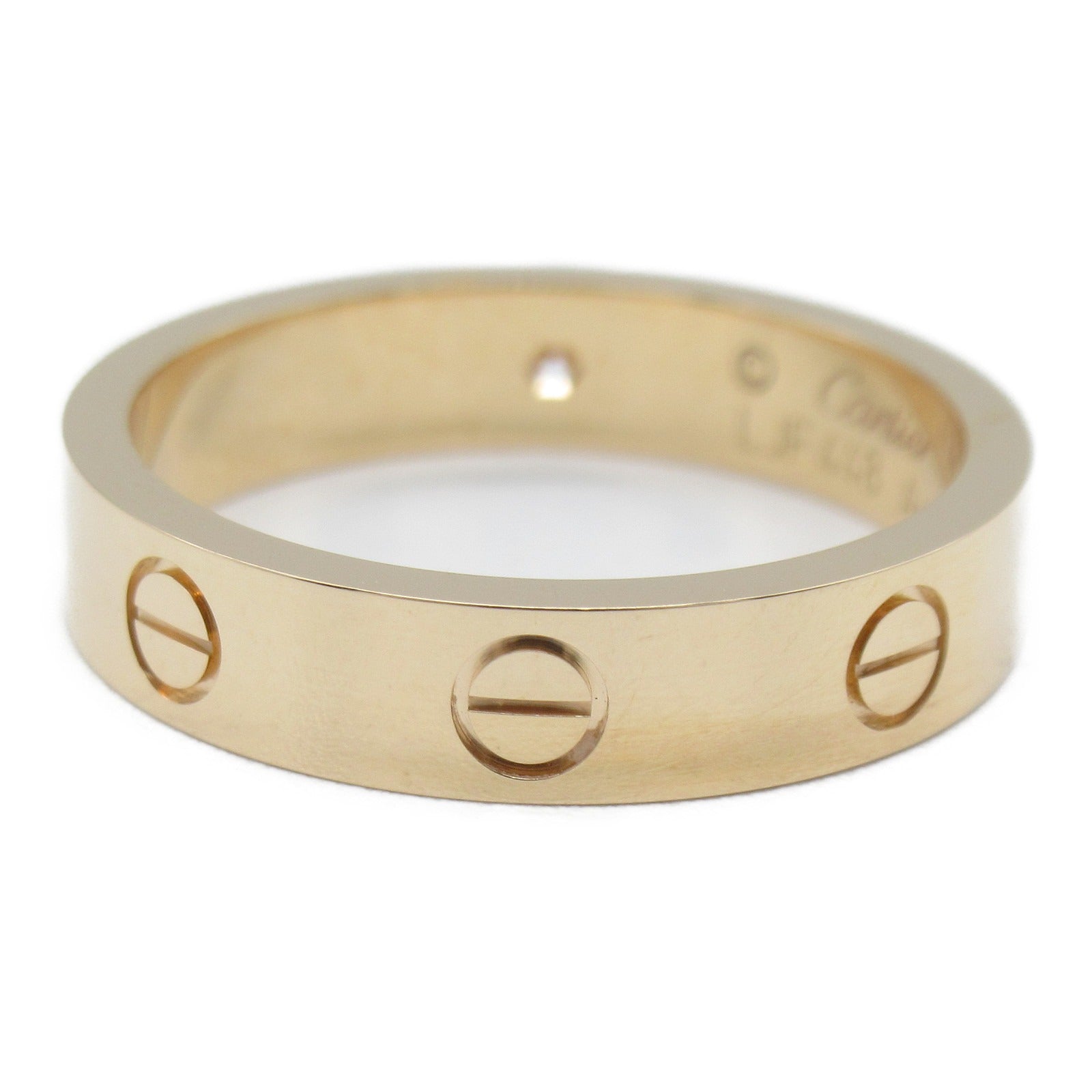 CARTIER 18K玫瑰金Love Wedding Band 1 Diamond鑽石戒指Cartier#53/US#6.5