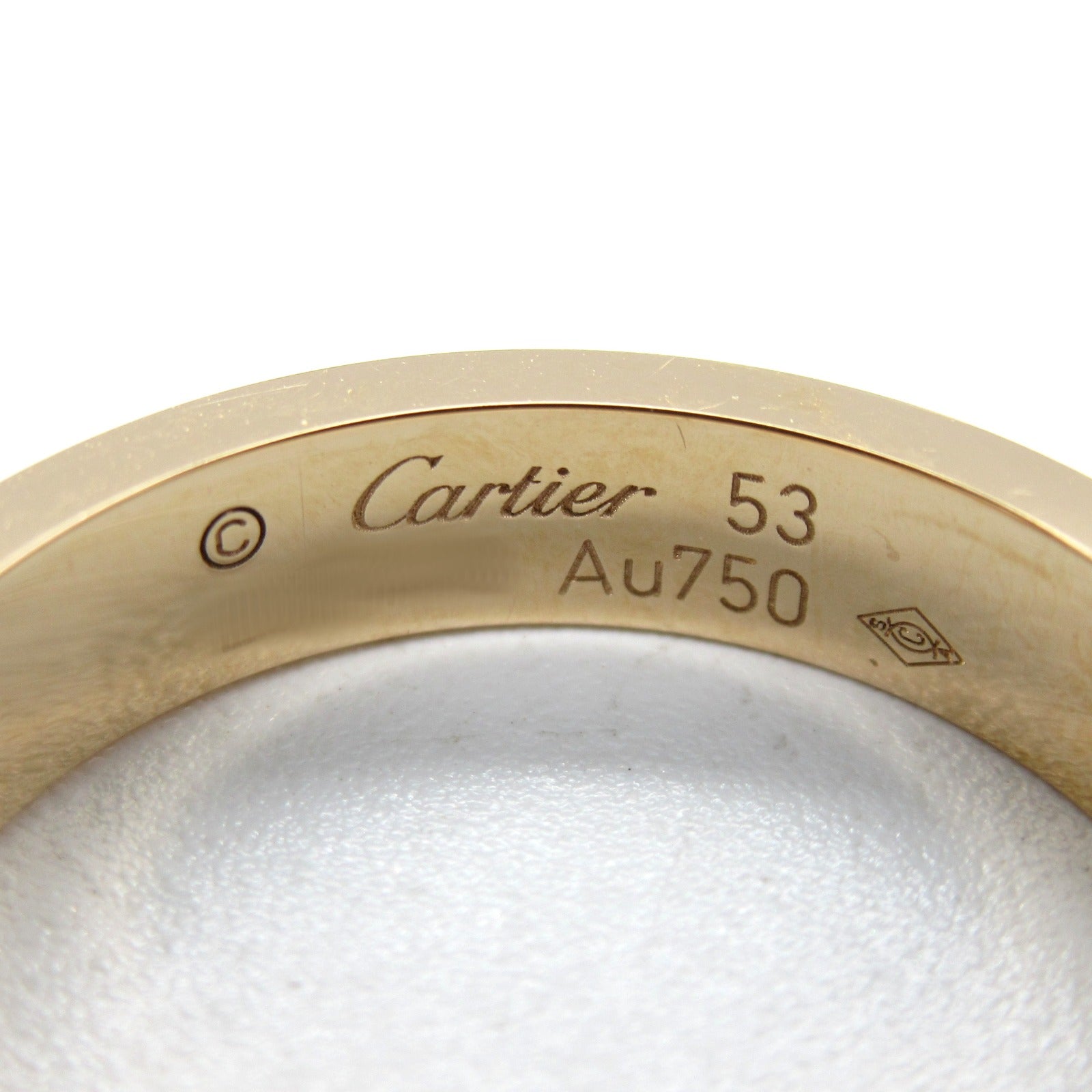 CARTIER 18K玫瑰金Love Wedding Band 1 Diamond鑽石戒指Cartier#53/US#6.5