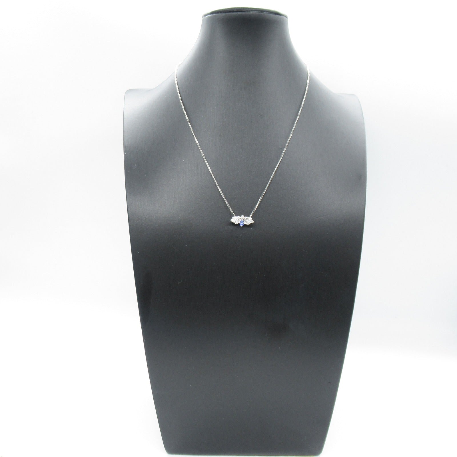 TIFFANY＆CO PT950鉑金Paper Flower Firefly Necklace坦桑石/鑽石項鍊