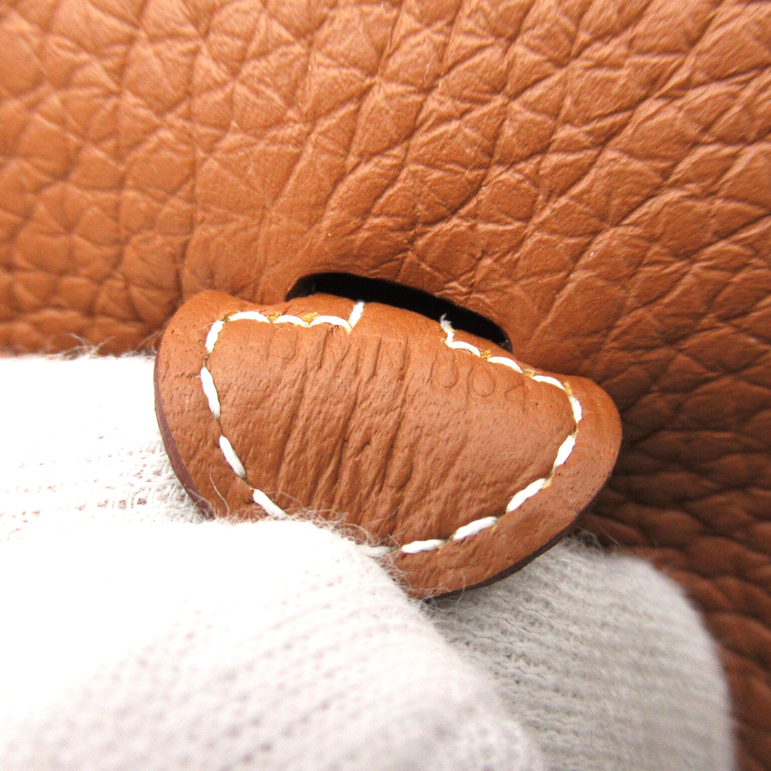 HERMES Togo皮革Evelyne TPM金扣肩背袋Gold棕色