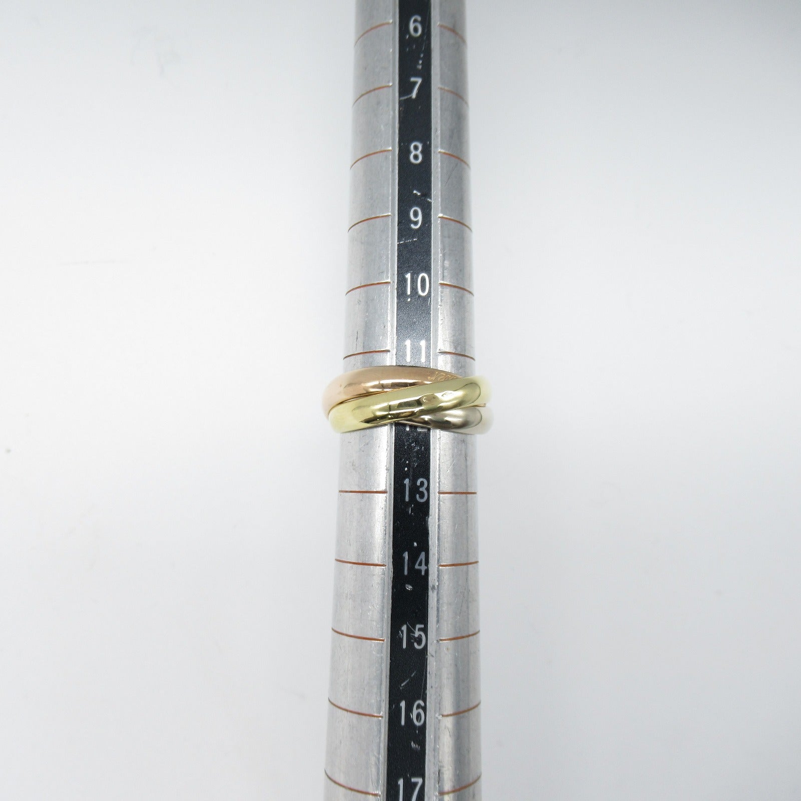 CARTIER 18K黃金/白金/玫瑰金Trinity Ring戒指Cartier#52/US#6