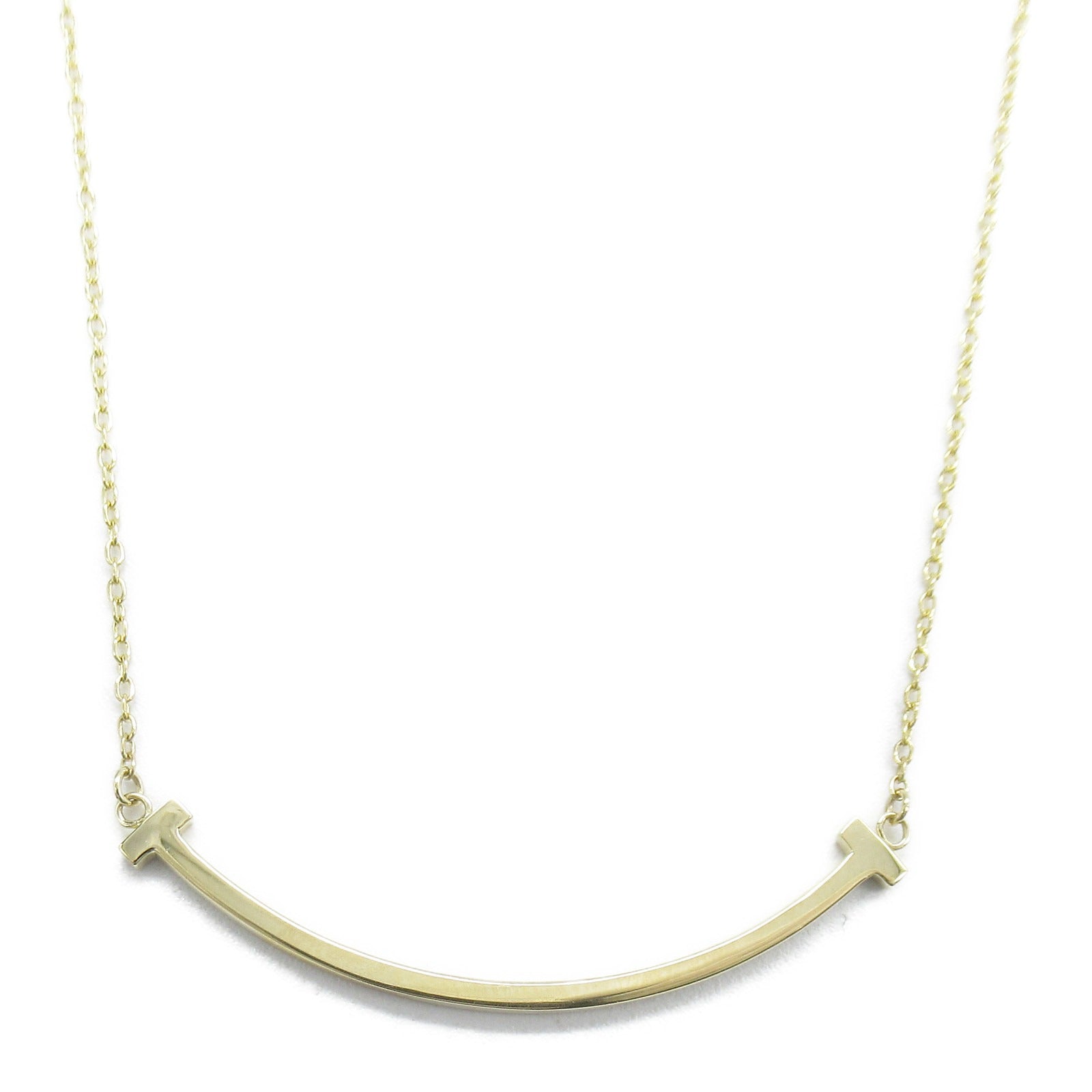 TIFFANY＆CO 18K黃金T Smile Small Necklace項鍊