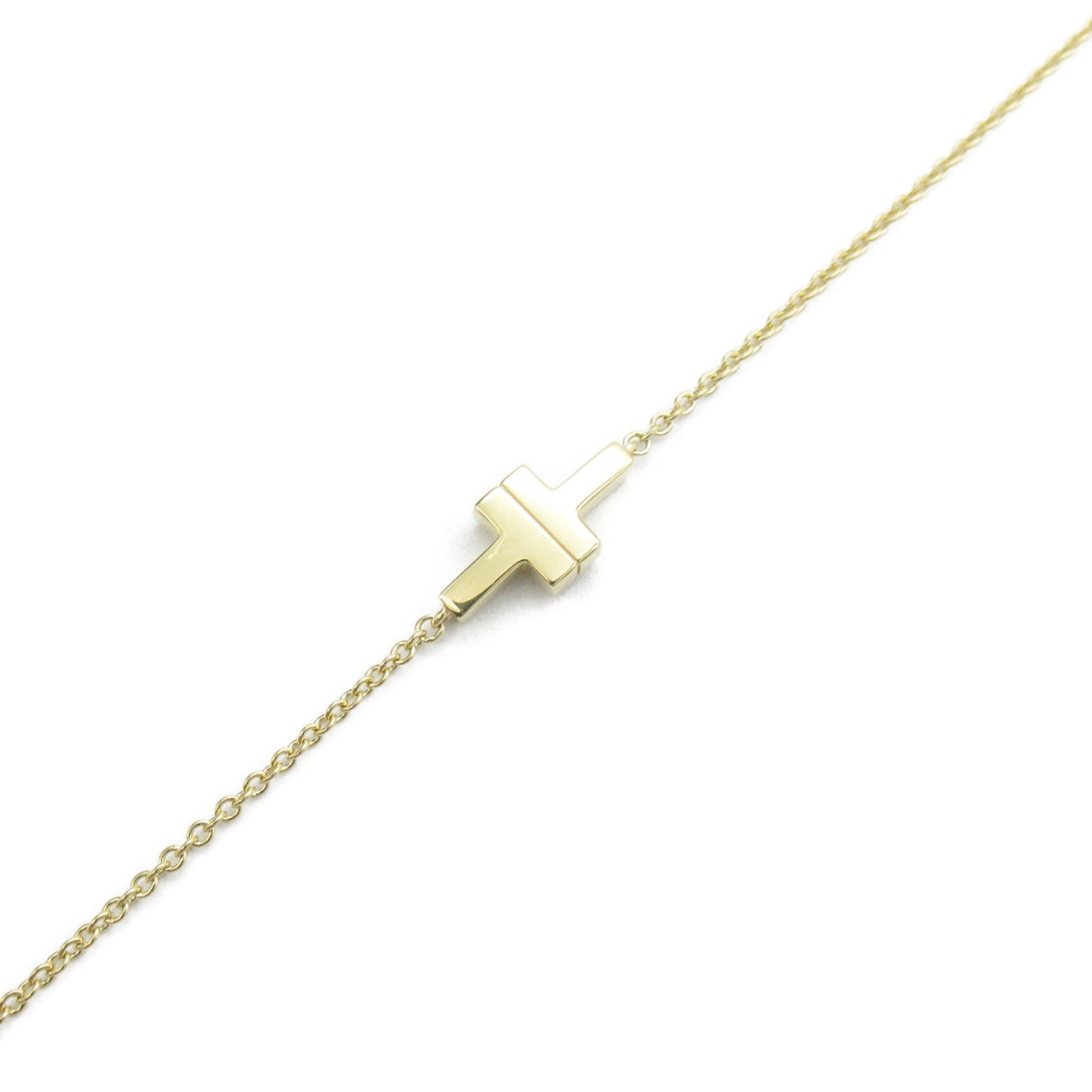 TIFFANY＆CO 18K黃金T Double Chain Bracelet手鏈