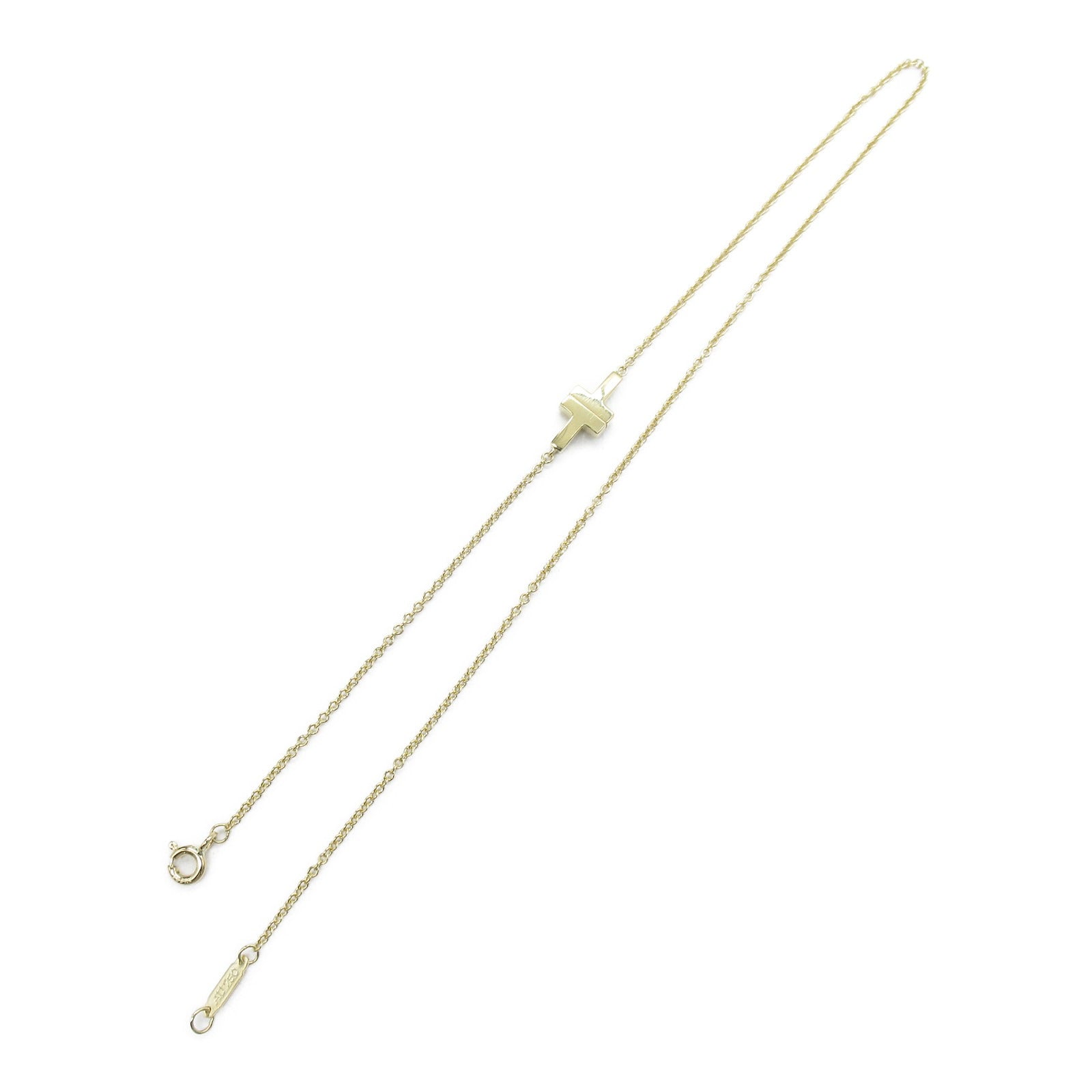 TIFFANY＆CO 18K黃金T Double Chain Bracelet手鏈