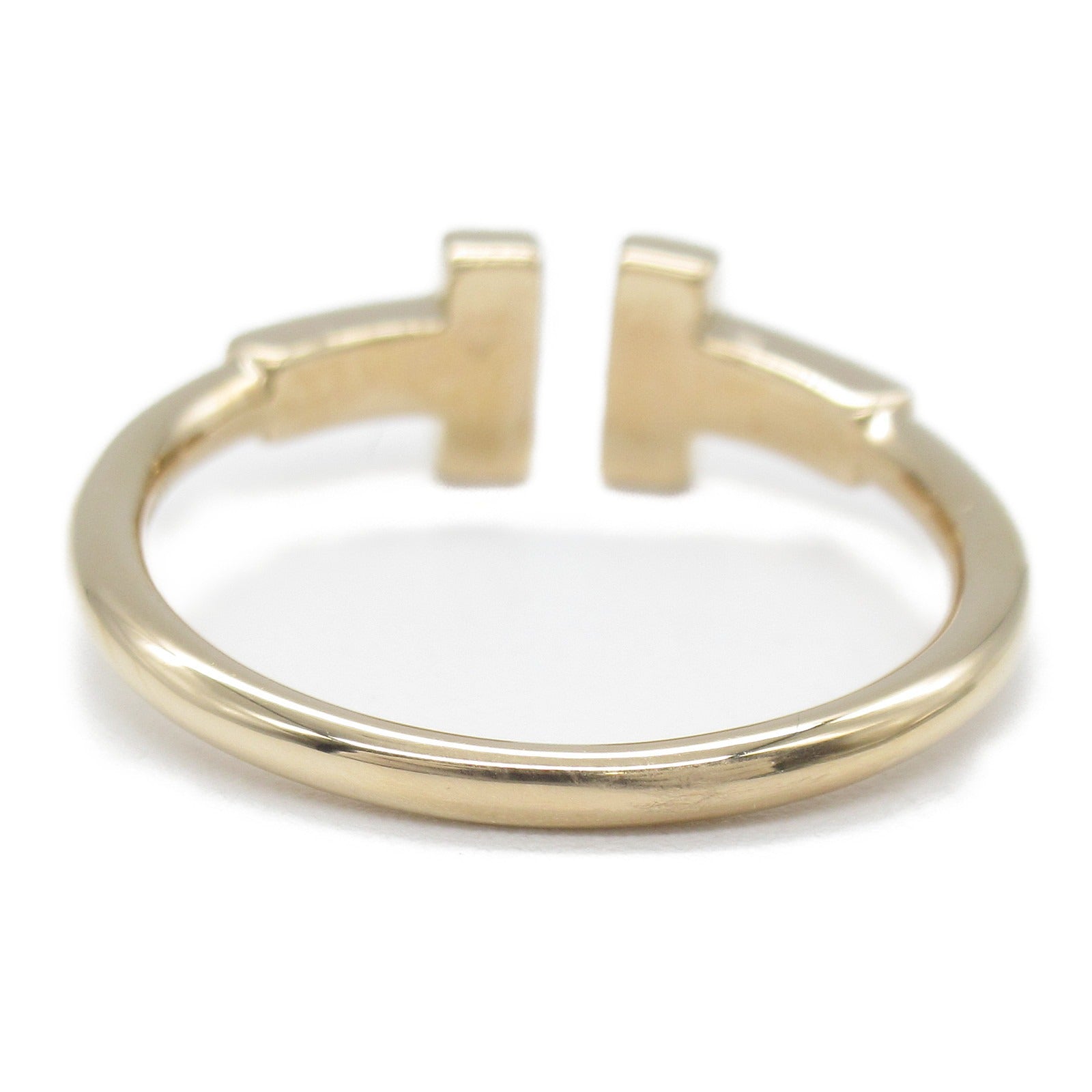 TIFFANY＆CO 18K玫瑰金T wire Ring鑽石戒指US#5.5
