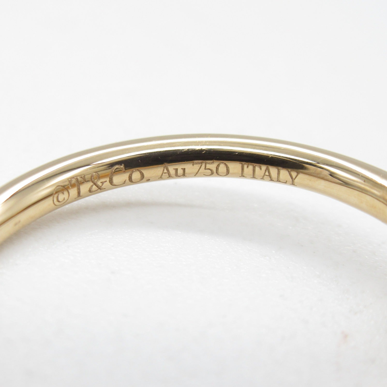 TIFFANY＆CO 18K玫瑰金T wire Ring鑽石戒指US#5.5
