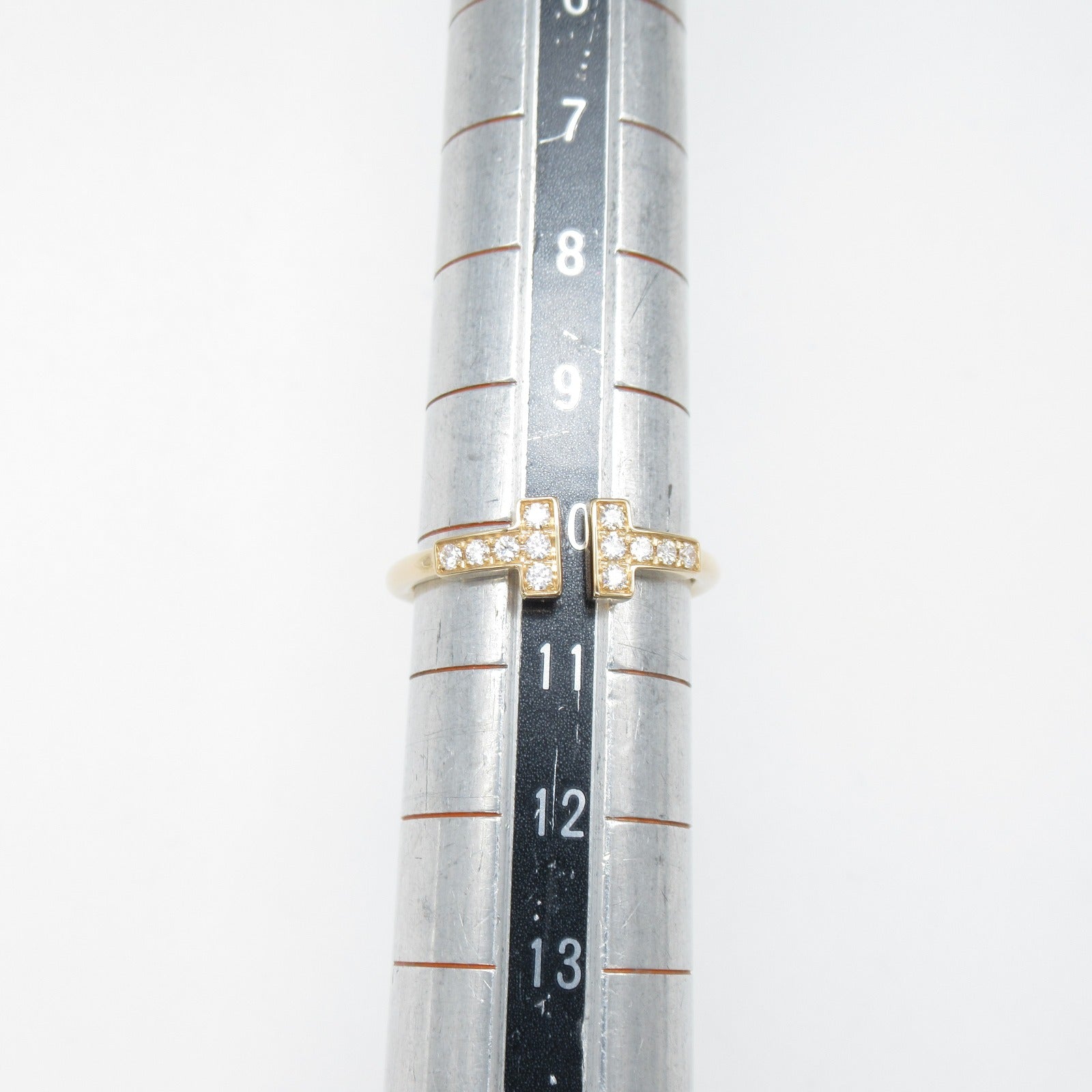 TIFFANY＆CO 18K玫瑰金T wire Ring鑽石戒指US#5.5