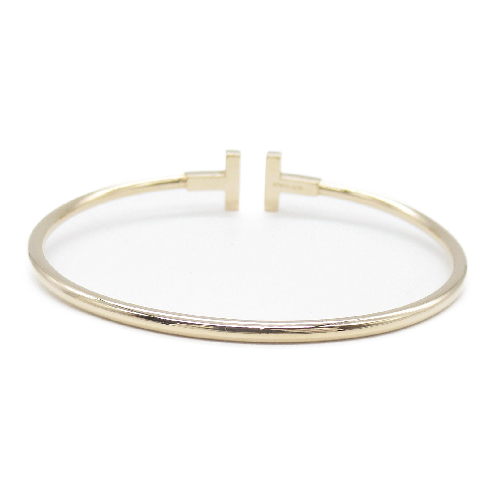 TIFFANY＆CO 18K玫瑰金T Diamond Wire Bracelet鑽石手鐲