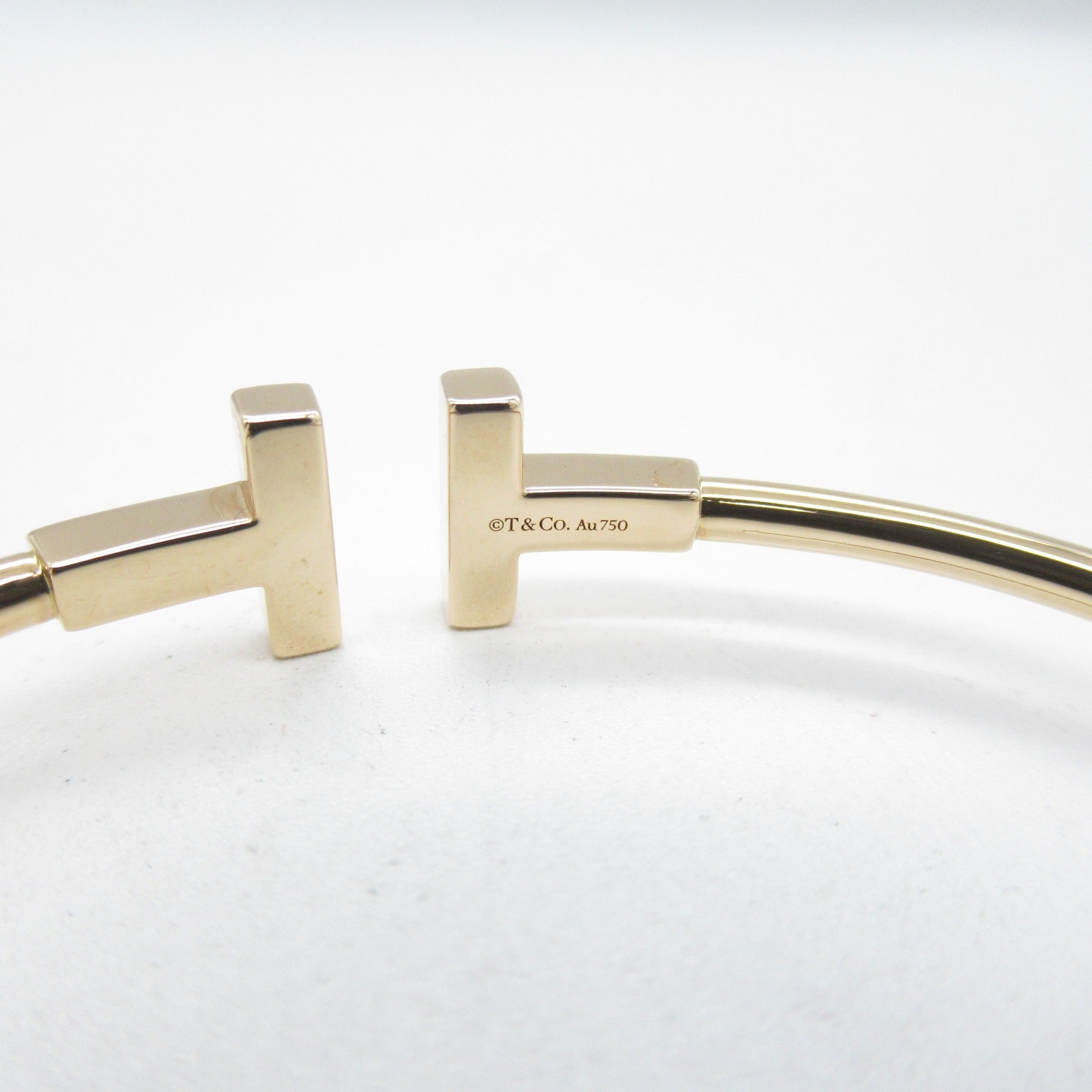 TIFFANY＆CO 18K玫瑰金T Diamond Wire Bracelet鑽石手鐲