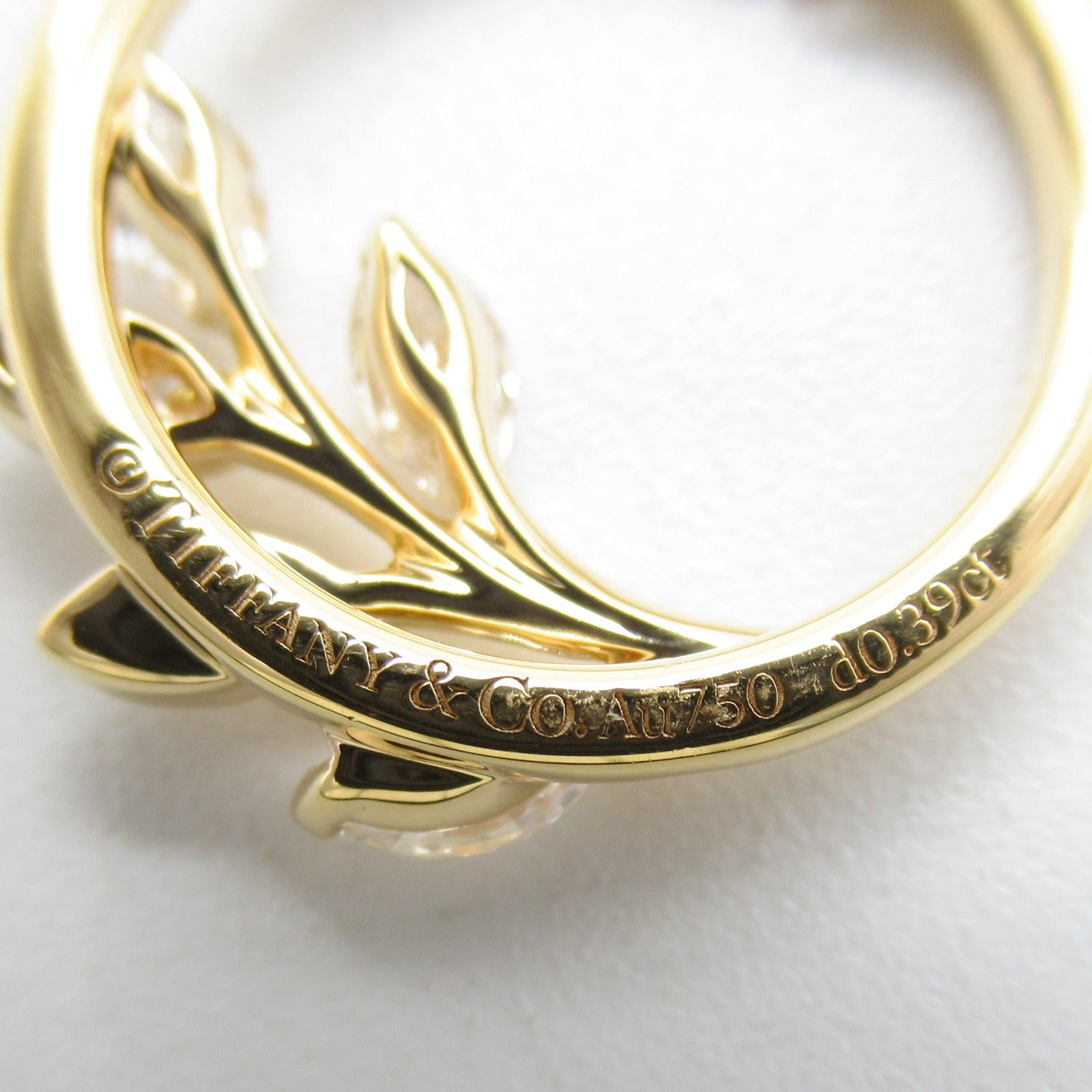 TIFFANY＆CO 18K玫瑰金Victoria Diamond Vine Circle Pendant/Necklace鑽石項鍊