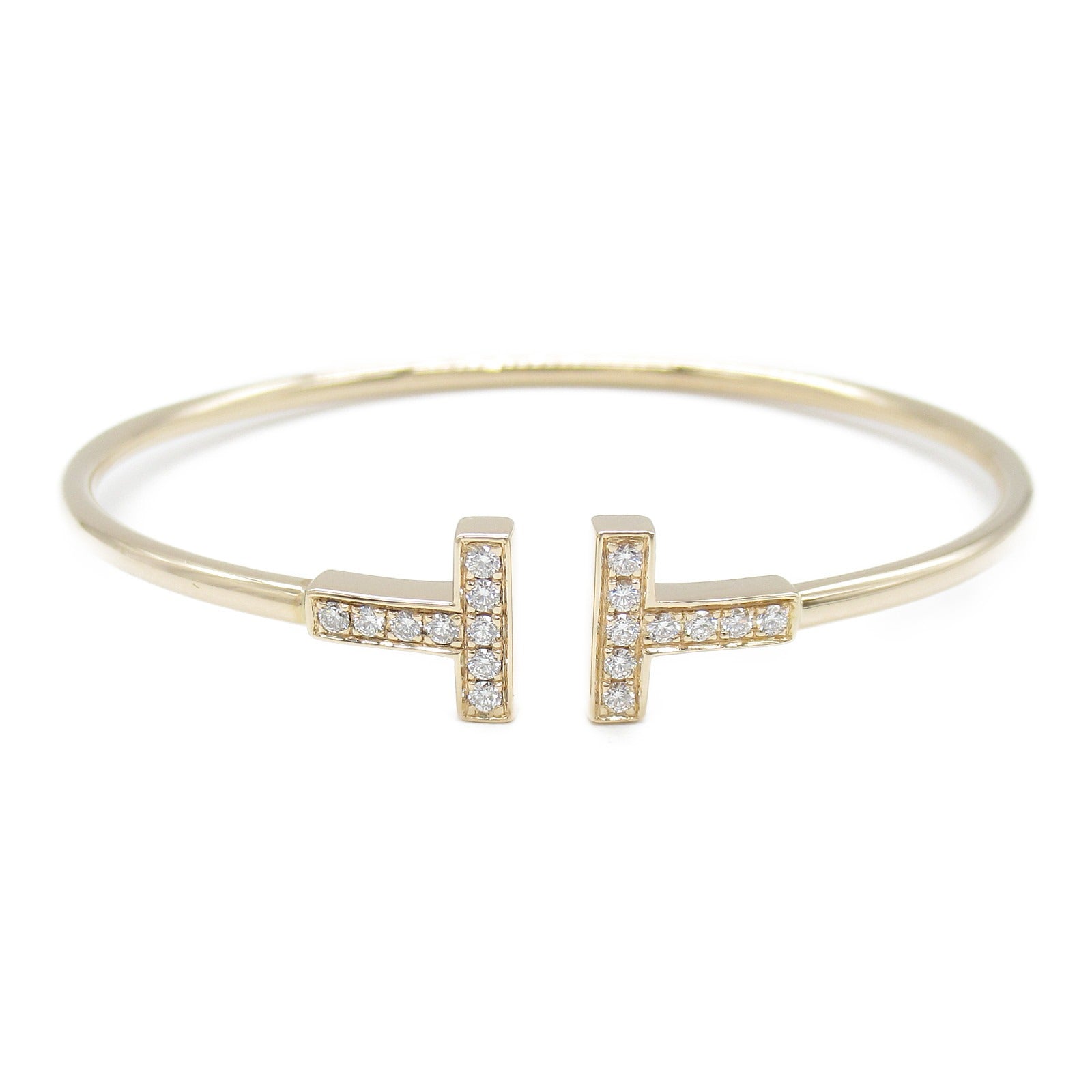 TIFFANY＆CO 18K玫瑰金T Wire Diamond Bracelet鑽石手鐲