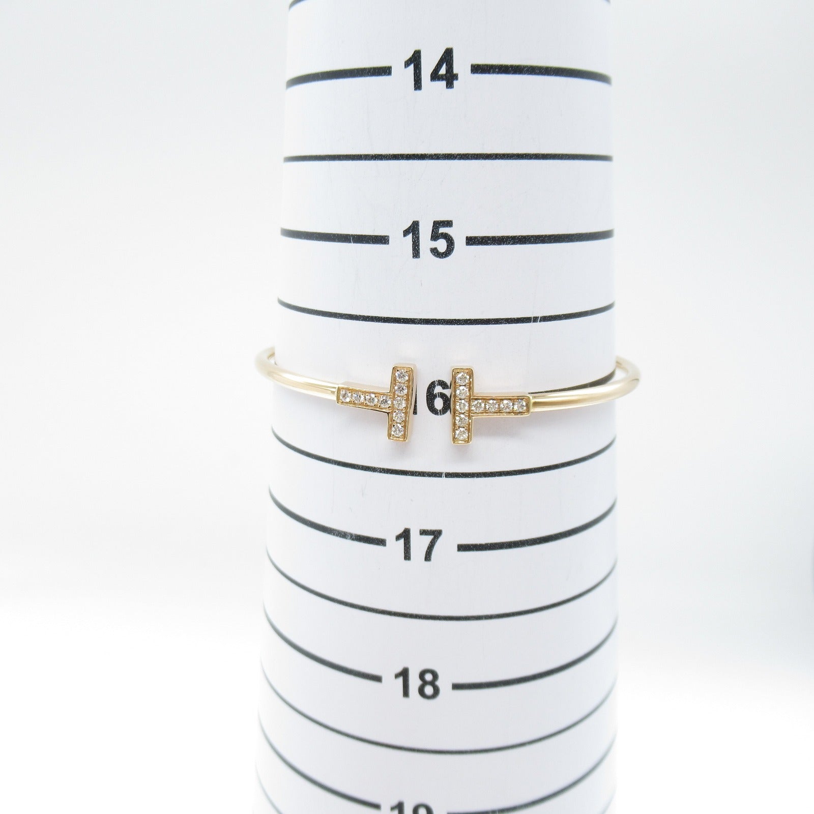 TIFFANY＆CO 18K玫瑰金T Wire Diamond Bracelet鑽石手鐲