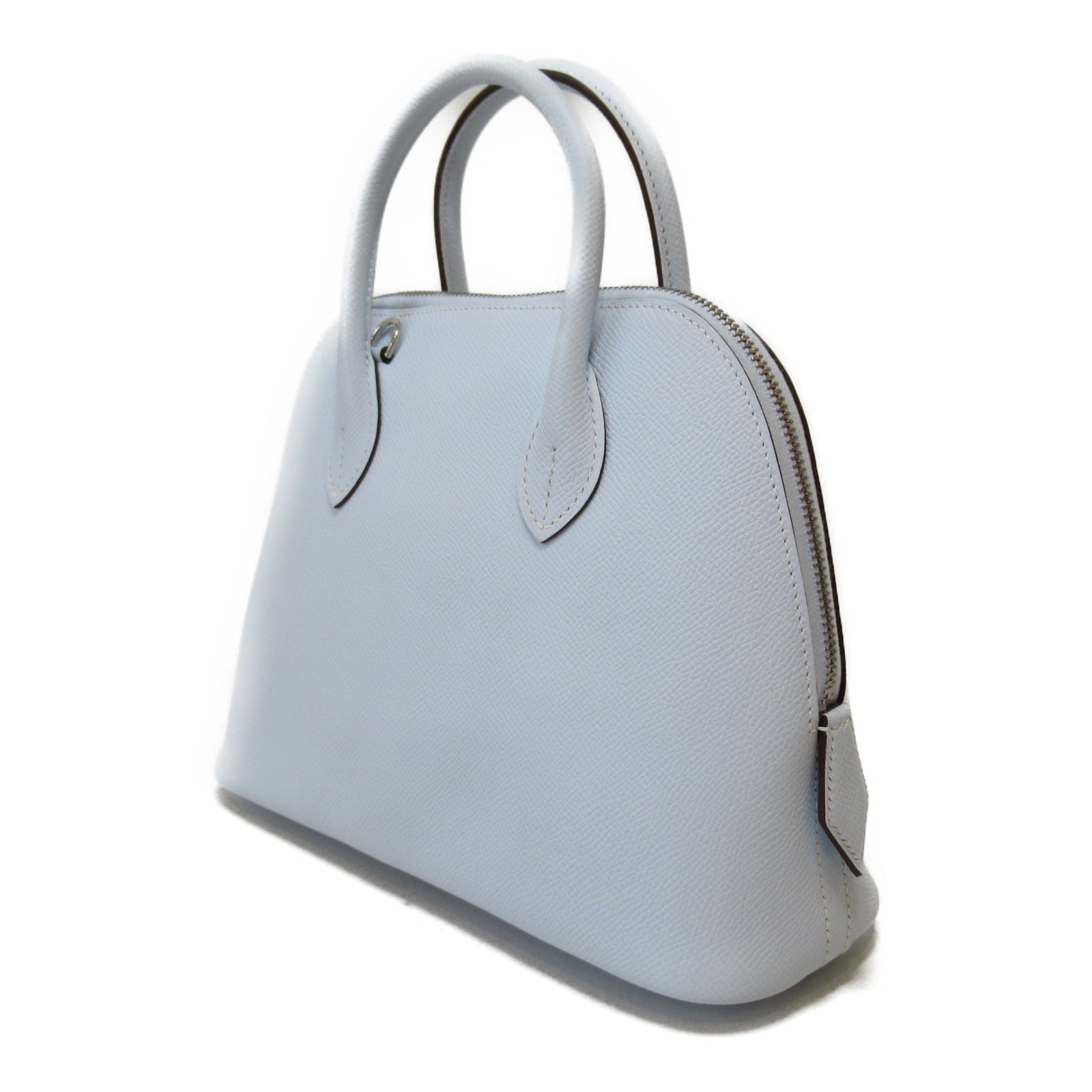 HERMES [Sharp discount] Epsom leather Bolide1923 25㎝ silver buckle handle shoulder bag dual-use bag Bleu Brume/blue