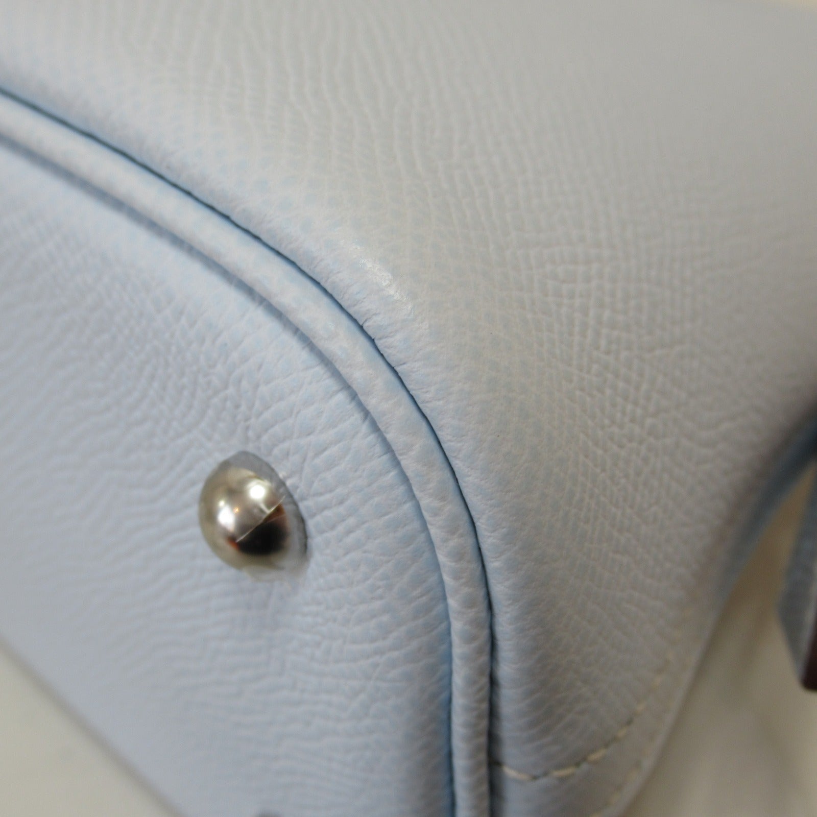 HERMES [Sharp discount] Epsom leather Bolide1923 25㎝ silver buckle handle shoulder bag dual-use bag Bleu Brume/blue