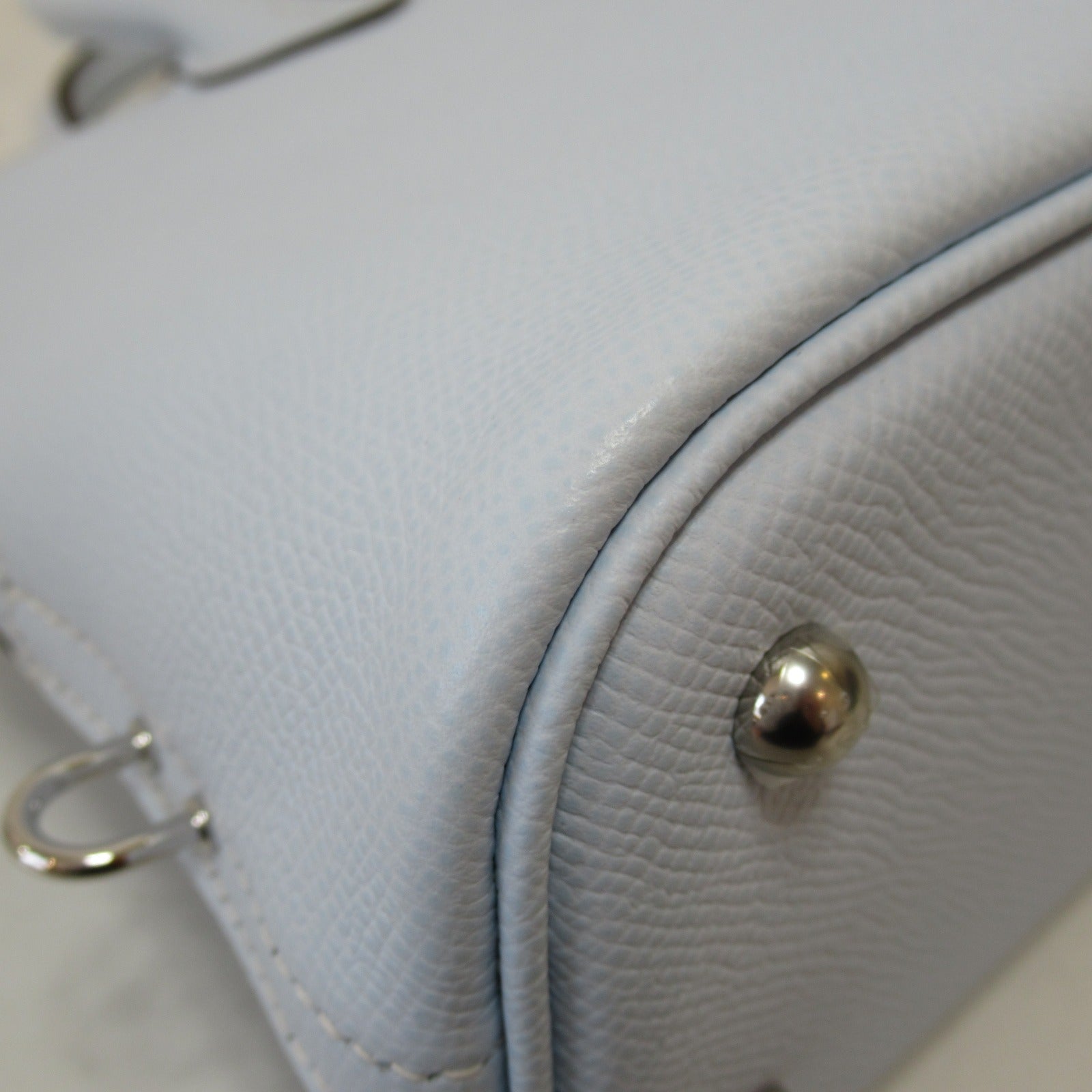HERMES [Sharp discount] Epsom leather Bolide1923 25㎝ silver buckle handle shoulder bag dual-use bag Bleu Brume/blue