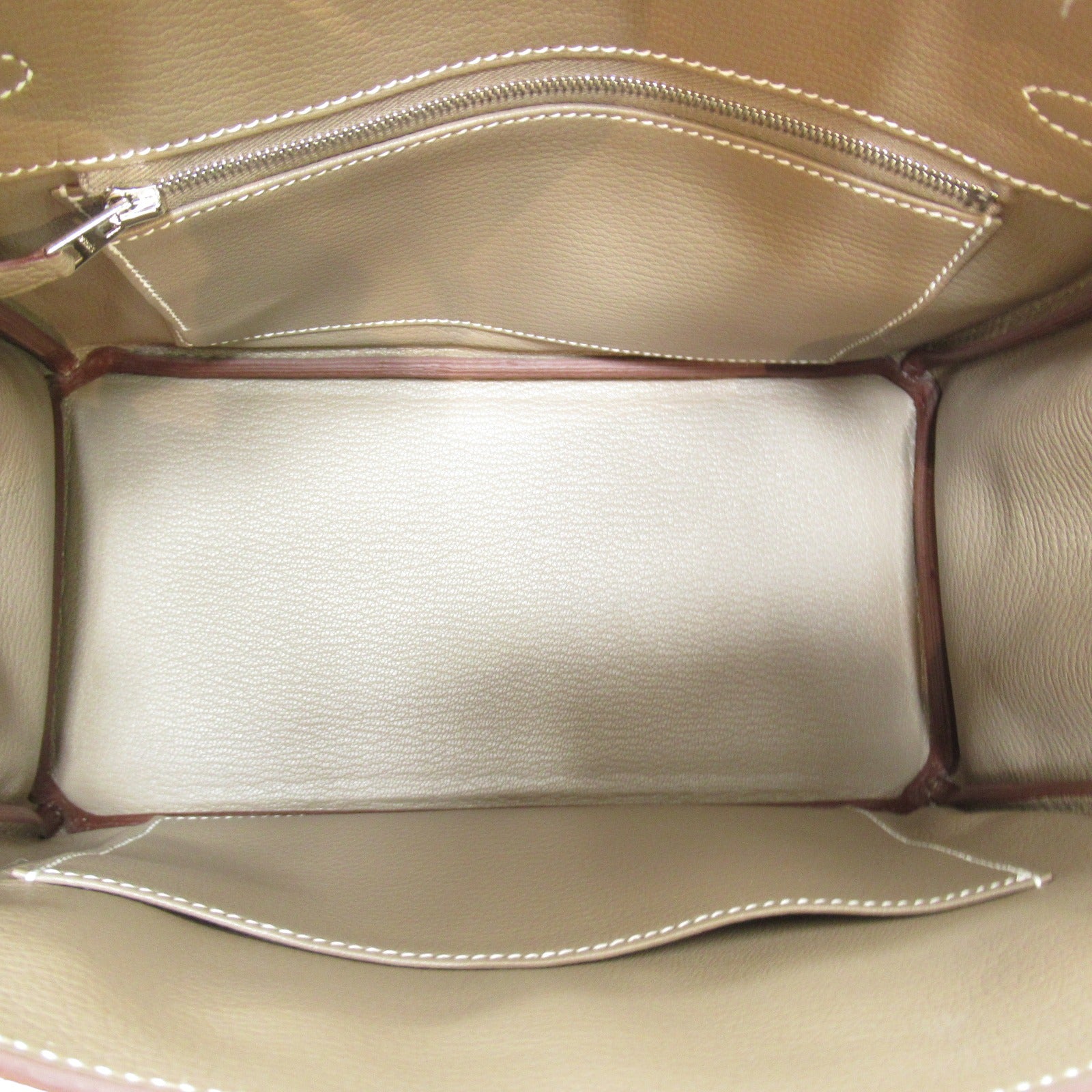 HERMES Togo皮革Birkin 25銀扣手挽袋Etoupe/啡色