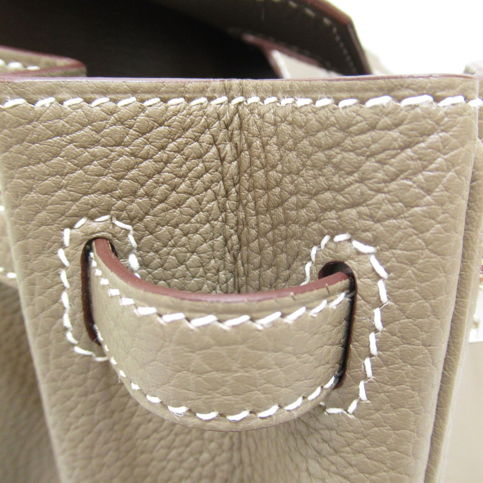 HERMES Togo皮革Birkin 25銀扣手挽袋Etoupe/啡色