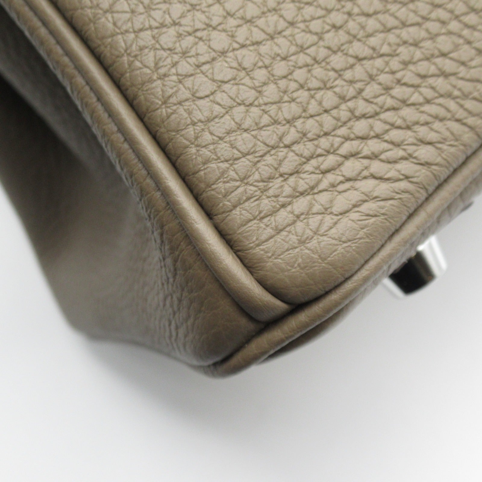 HERMES 【激減優惠】Togo皮革Birkin 25銀扣手挽袋Etoupe