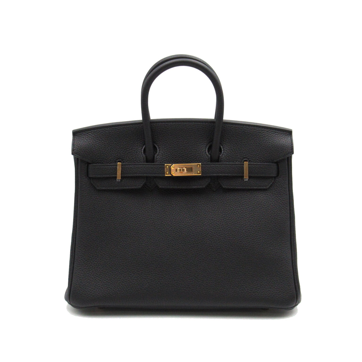 HERMES Togo皮革Birkin 25金扣手挽袋黑色