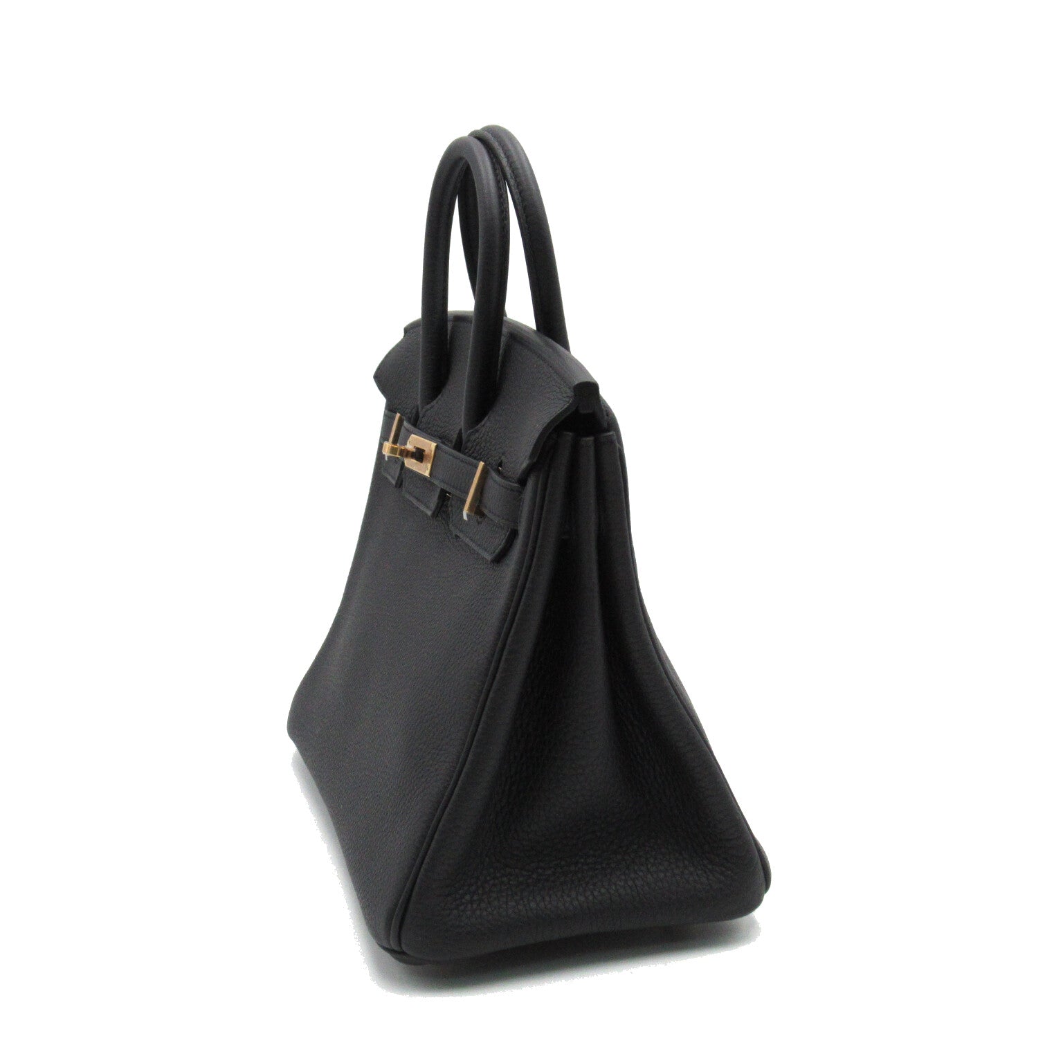HERMES Togo皮革Birkin 25金扣手挽袋黑色