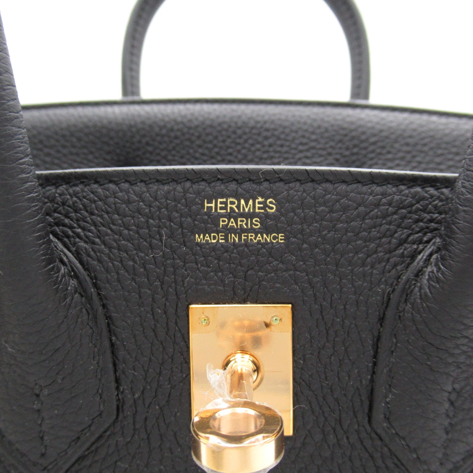 HERMES Togo皮革Birkin 25金扣手挽袋黑色