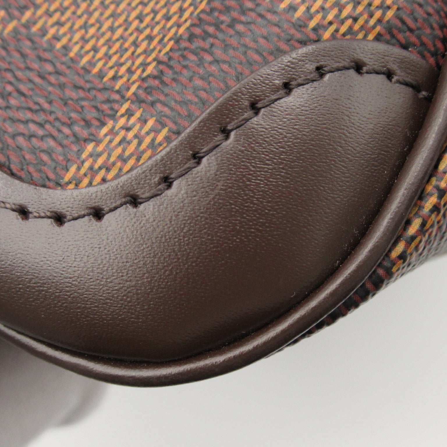 LOUIS VUITTON Damier Veron PM金扣手挽袋/肩背袋啡色