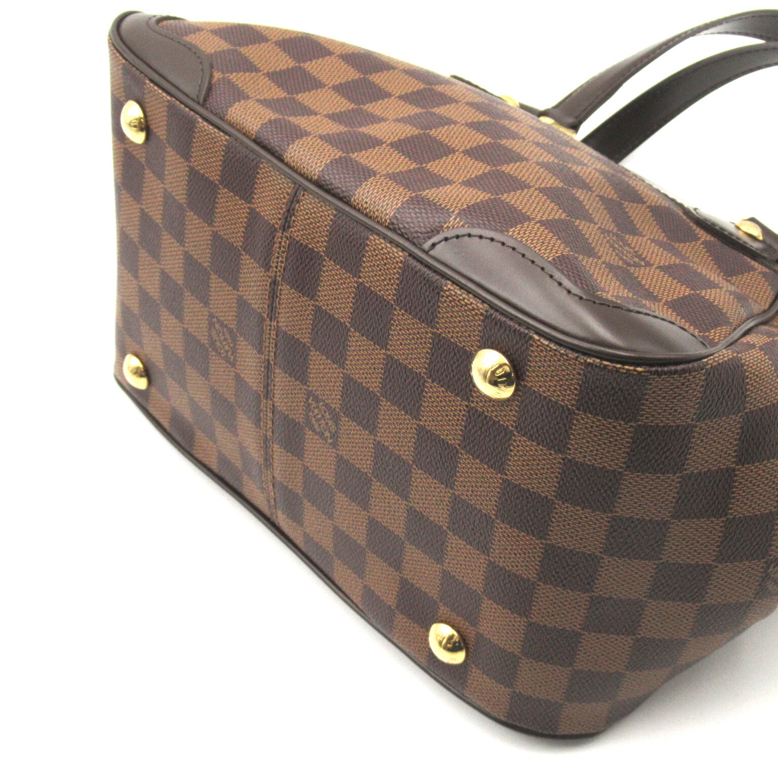 LOUIS VUITTON Damier Veron PM金扣手挽袋/肩背袋啡色