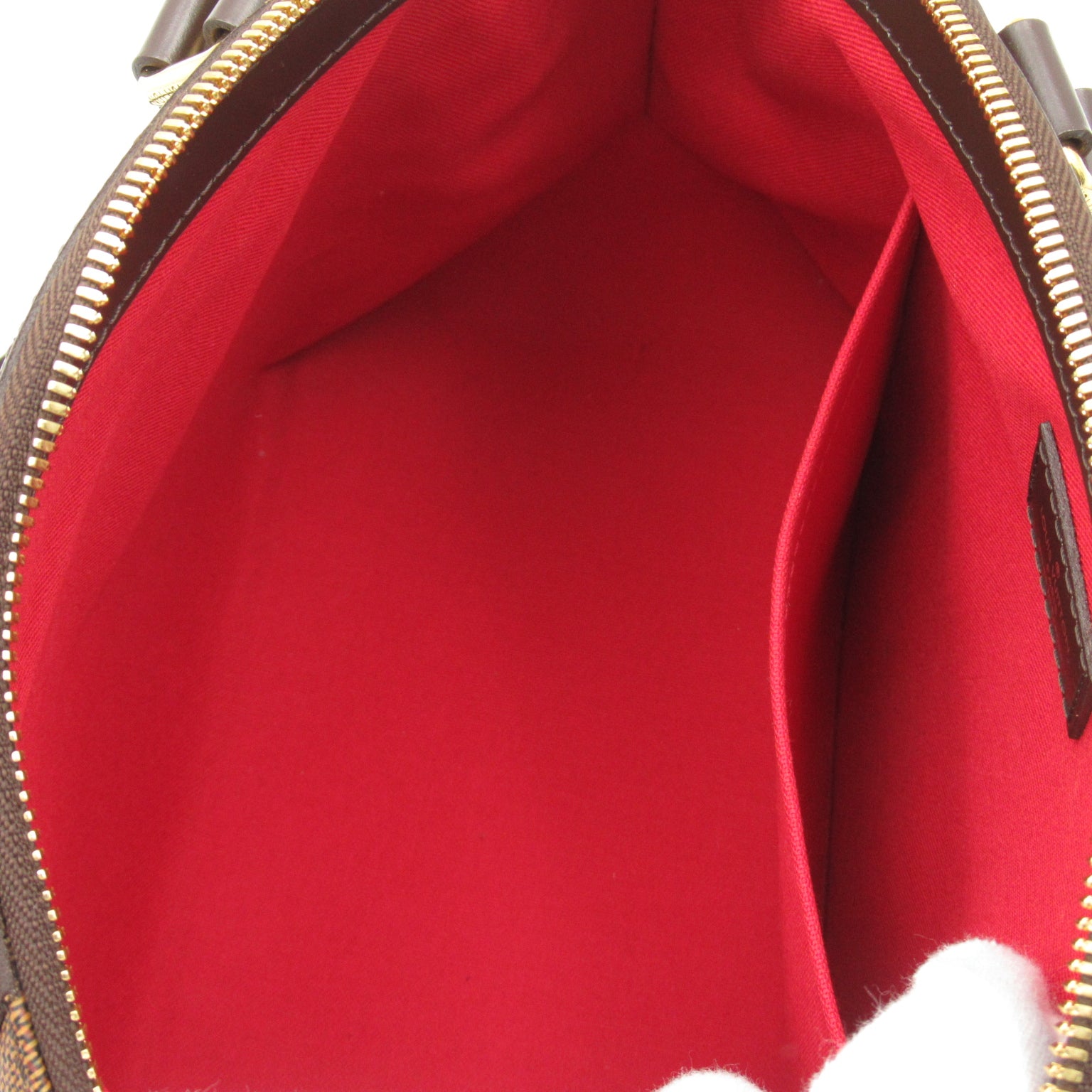 LOUIS VUITTON Damier Veron PM金扣手挽袋/肩背袋啡色