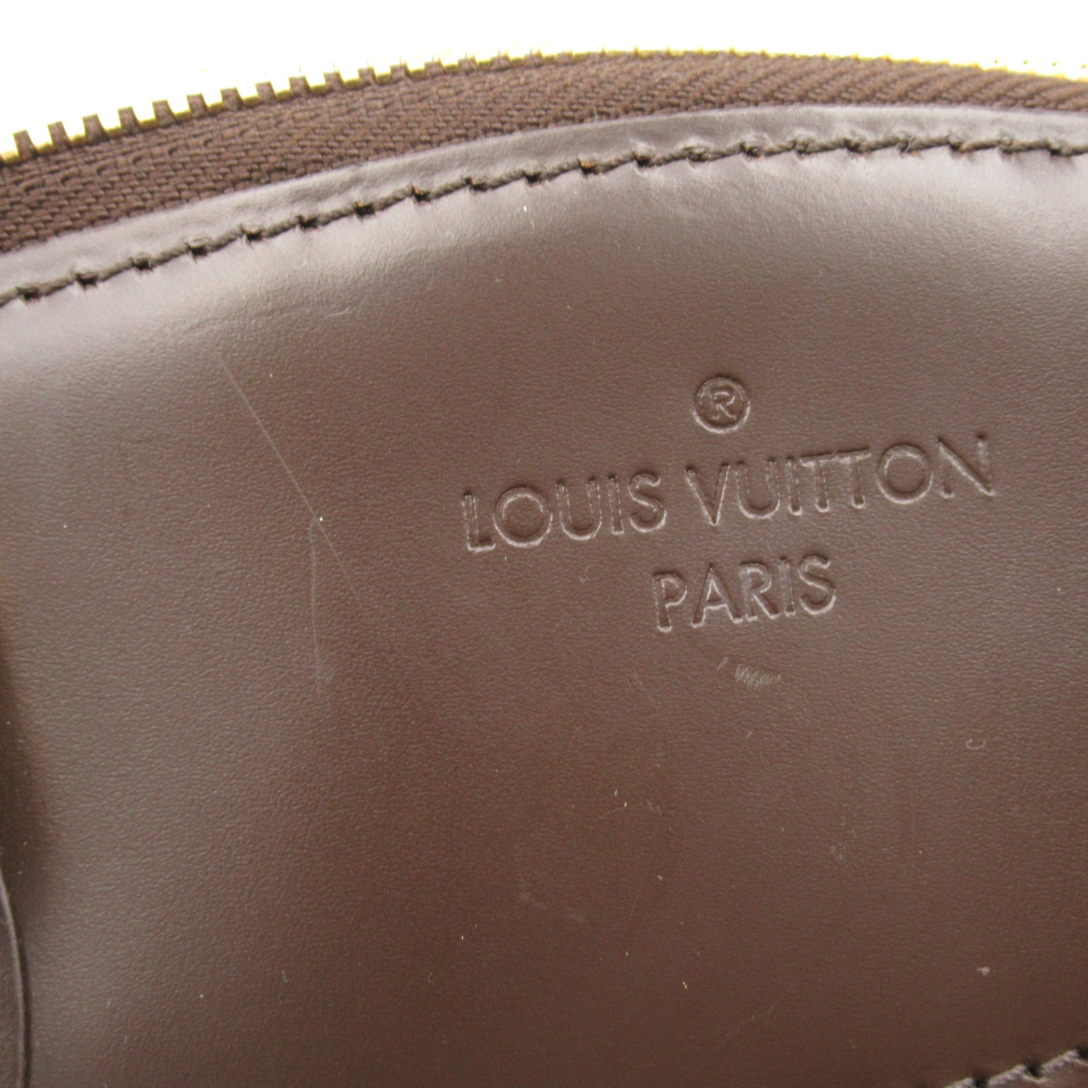 LOUIS VUITTON Damier Veron PM金扣手挽袋/肩背袋啡色
