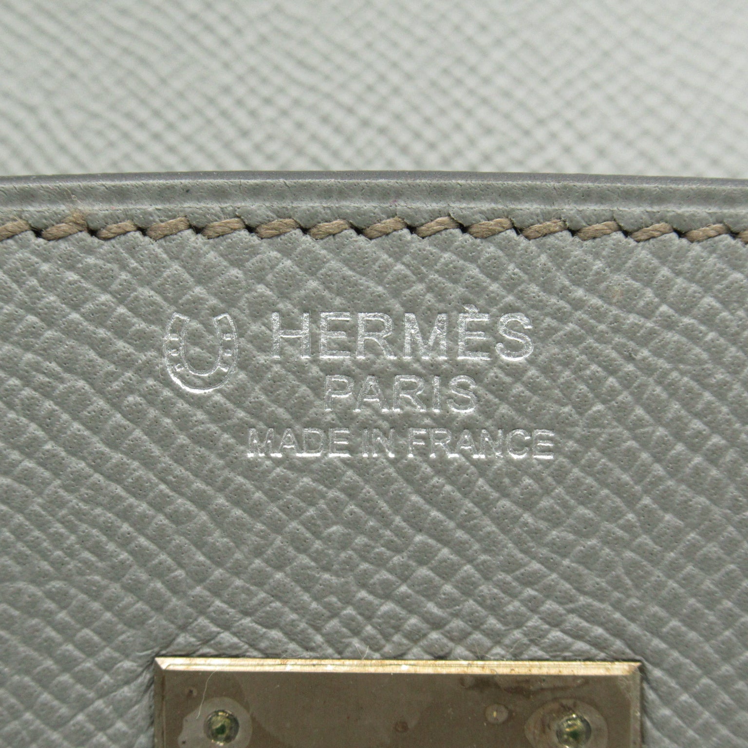 HERMES 【激減優惠】Epsom皮革Birkin 30銀扣手挽袋灰色