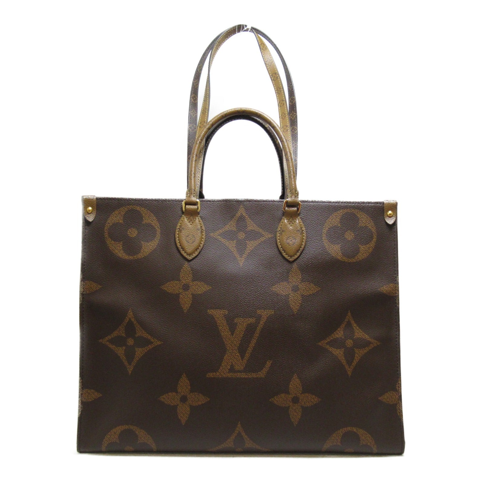 LOUIS VUITTON Monogram Giant On the go手挽肩背两用袋啡色