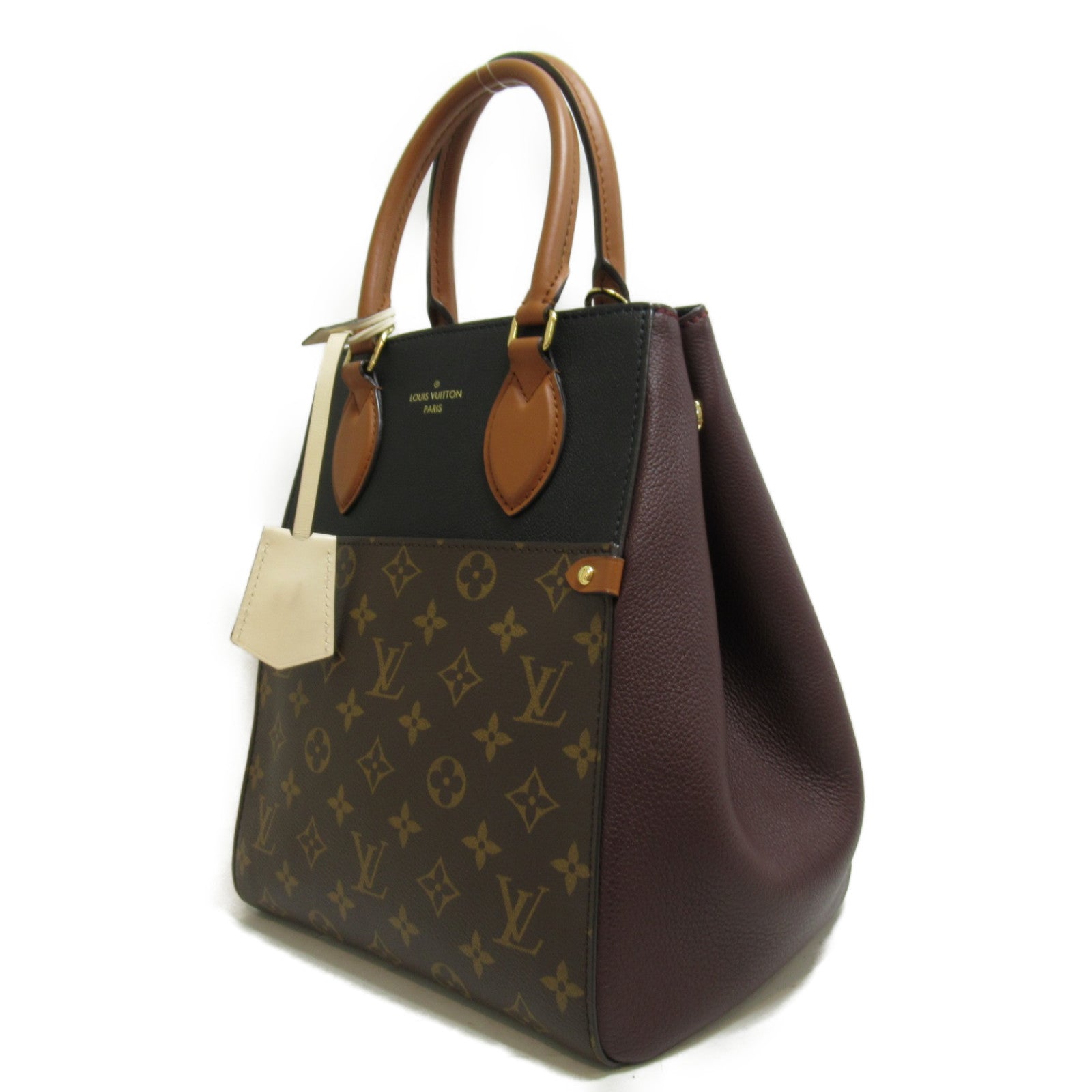 LOUIS VUITTON Monogram Fold Tote MM手挽肩背兩用袋啡色